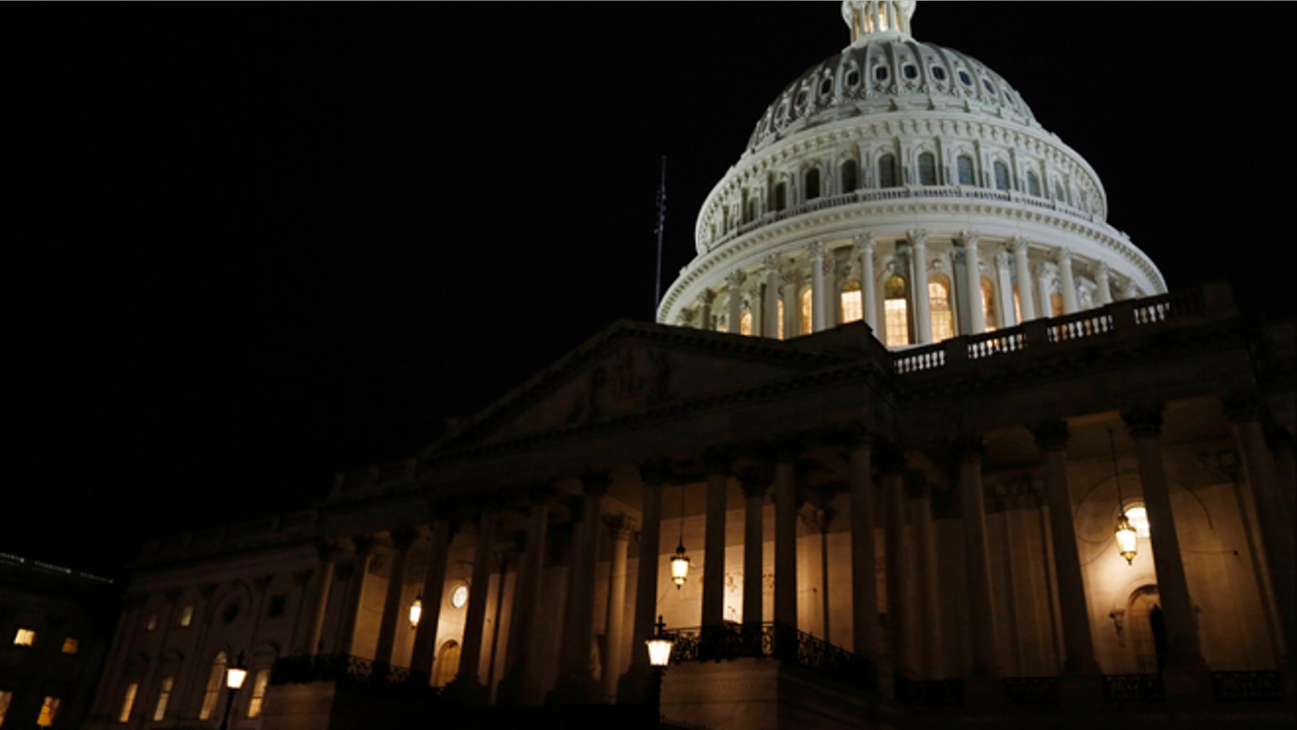 Jan. 28, 2014: The Capitol building is seen before President Obama delivers his State of the Union address in front of Congress on Capitol Hill in Washington.
