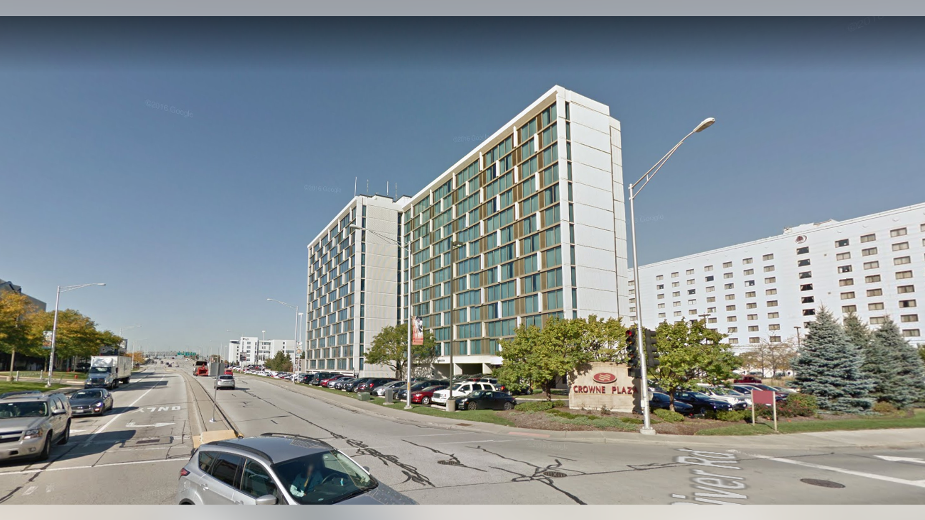 The woman was discovered in a freezer at Crowne Plaza Chicago O’Hare Hotel & Conference Center.