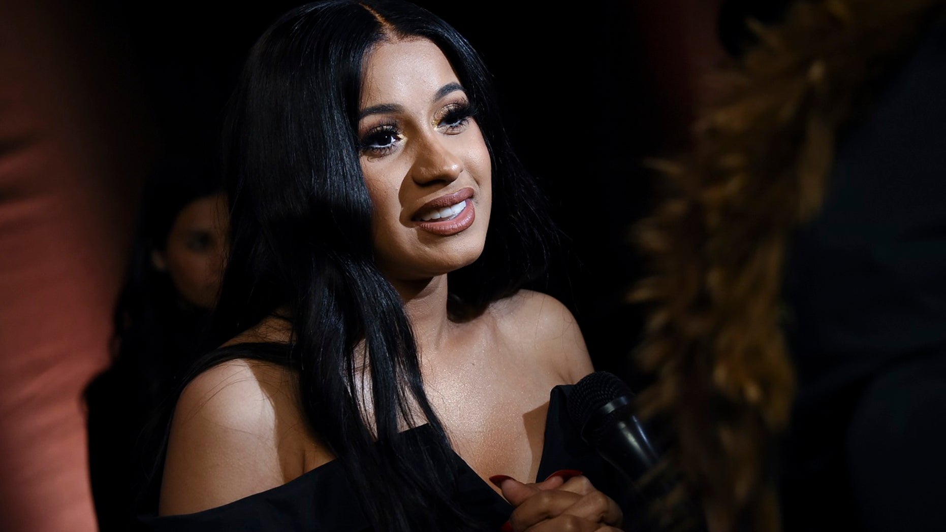 Rapper Cardi B attends a pre-Grammy party at the Grill, in New York City, Jan. 25, 2018.