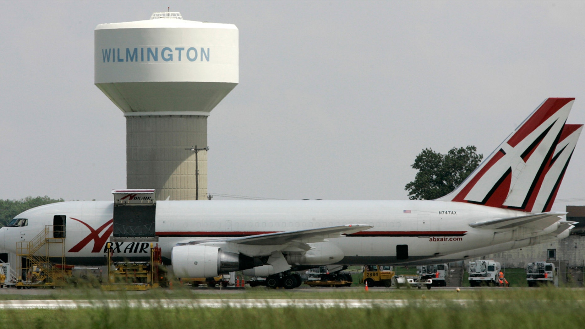 In this Thursday, June 5, 2008, file photo, two ABX Air cargo planes sit at Wilmington Air Park, in Wilmington, Ohio.