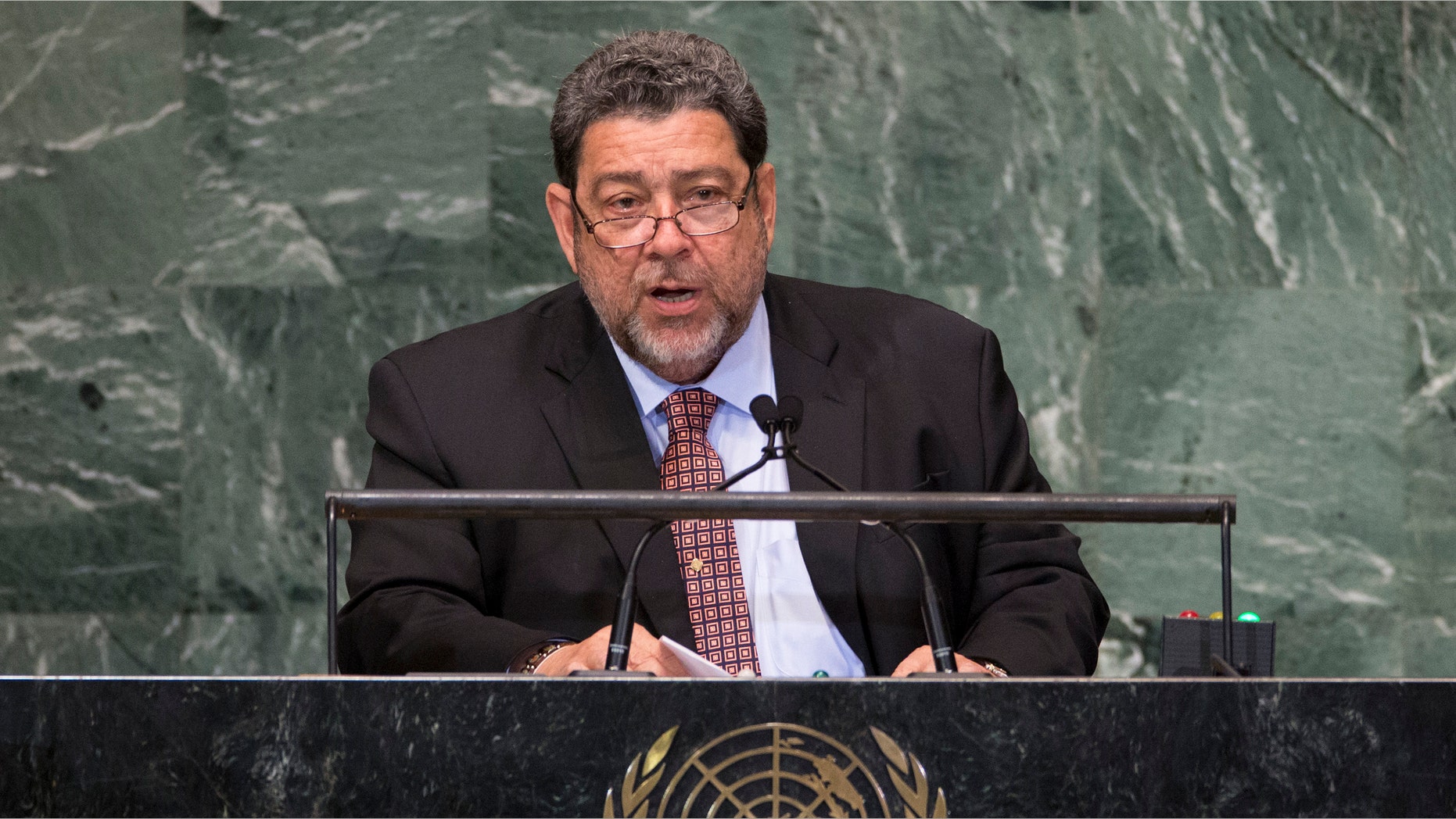 Saint Vincent and the Grenadines Prime Minister Ralph Gonsalves addresses the U.N. General Assembly.