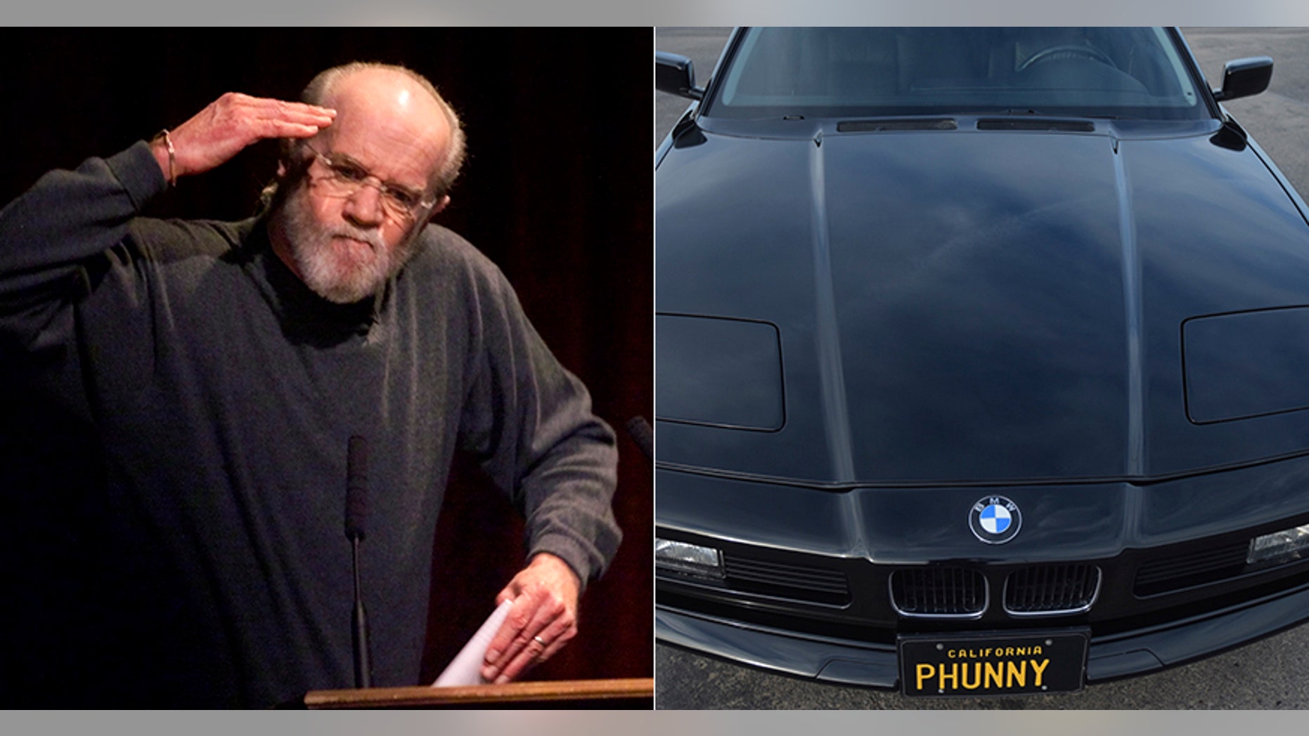 According to the listing, Carlin drove the 1996 BMW 850Ci from new until his death in 2008 and left it to his daughter Kelly.