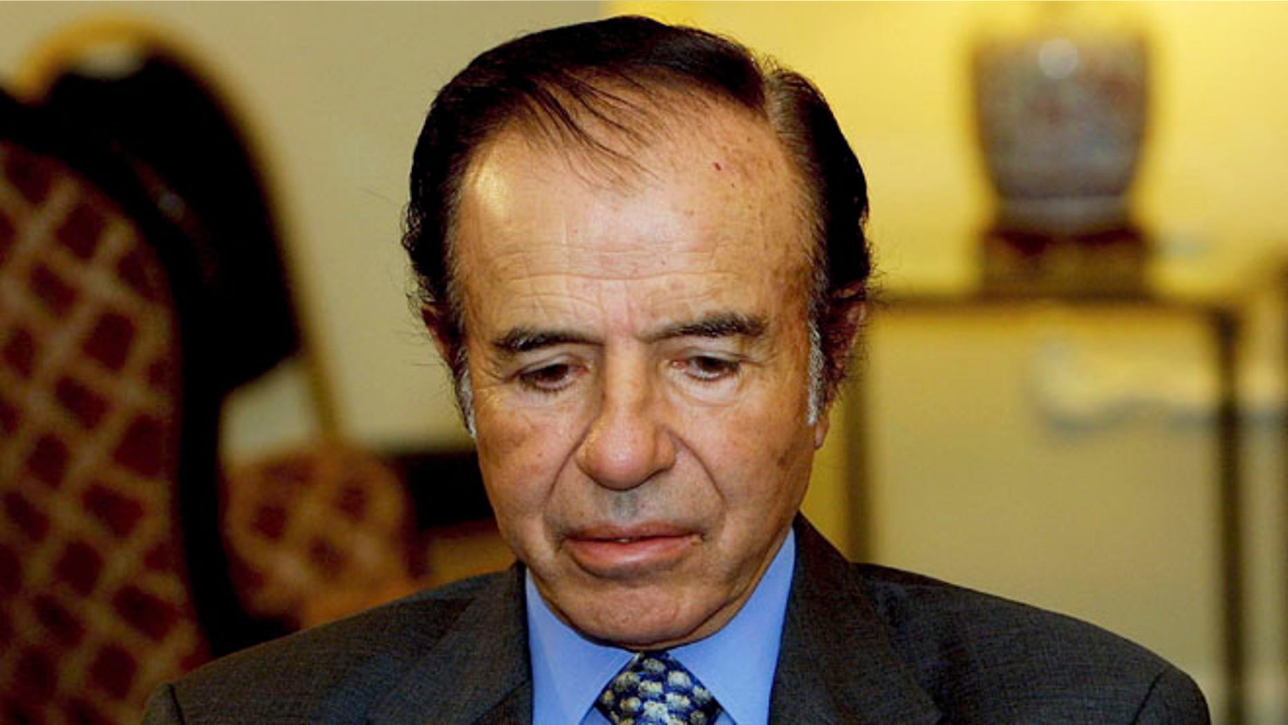 Former Argentinian President Carlos Menem in a 2003 file photo.