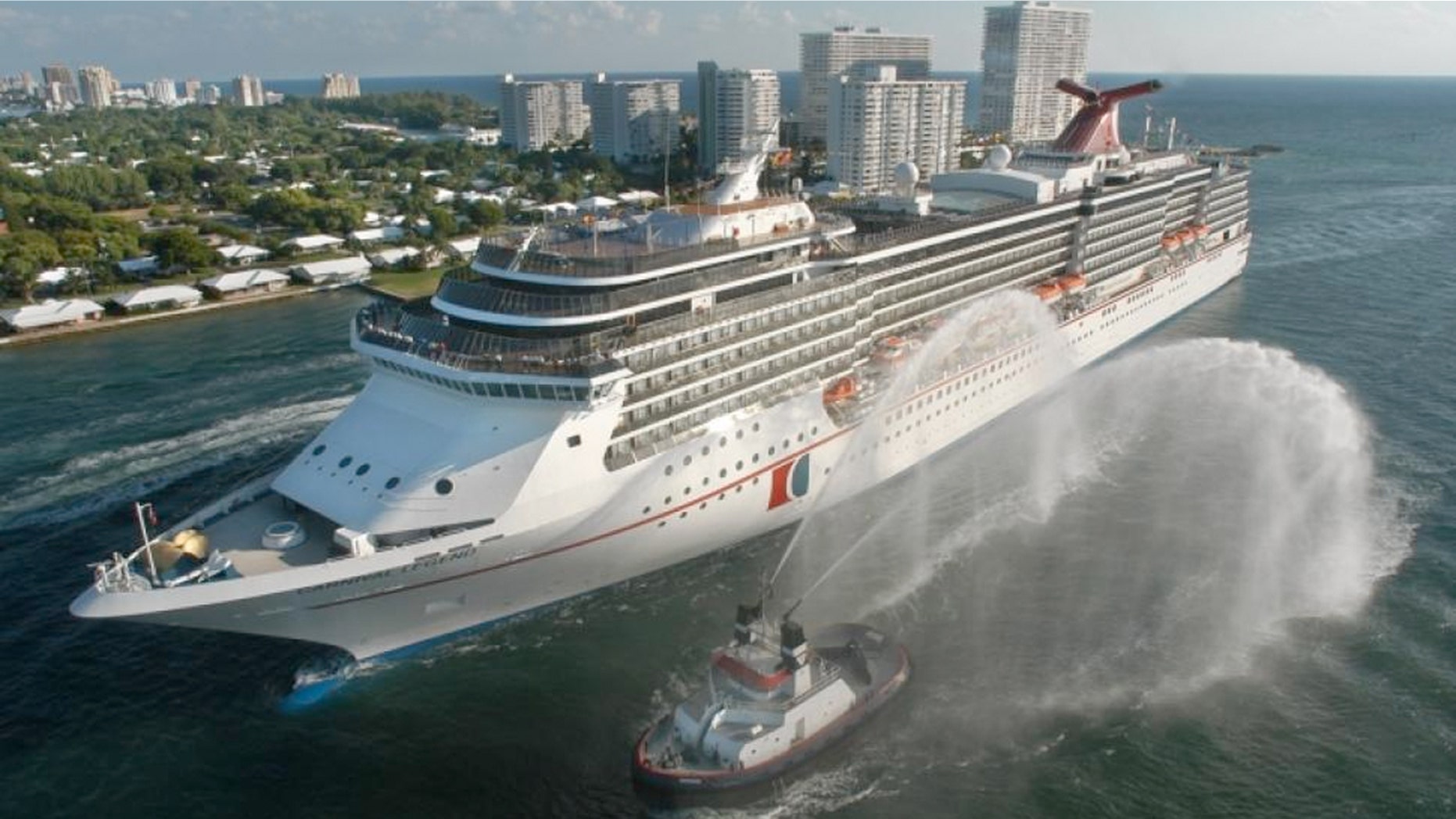 The Carnival Legend sets sail.