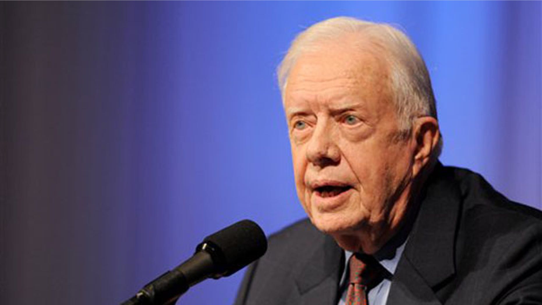 Former President Jimmy Carter speaks at The Carter Center Sept. 14 in Atlanta. (AP Photo)