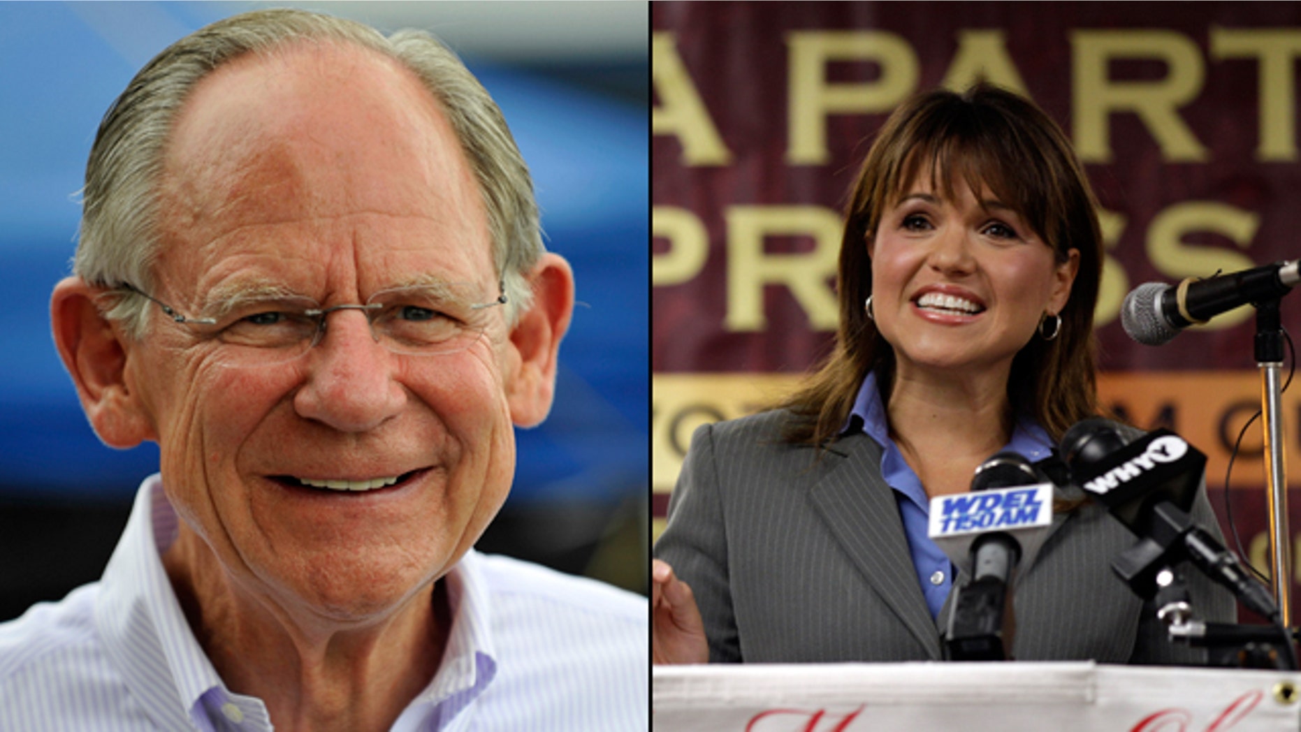 U.S. Rep. Mike Castle and Tea Party darling Christine O'Donnell are locked in a nasty GOP Senate primary battle in Delaware. (AP)