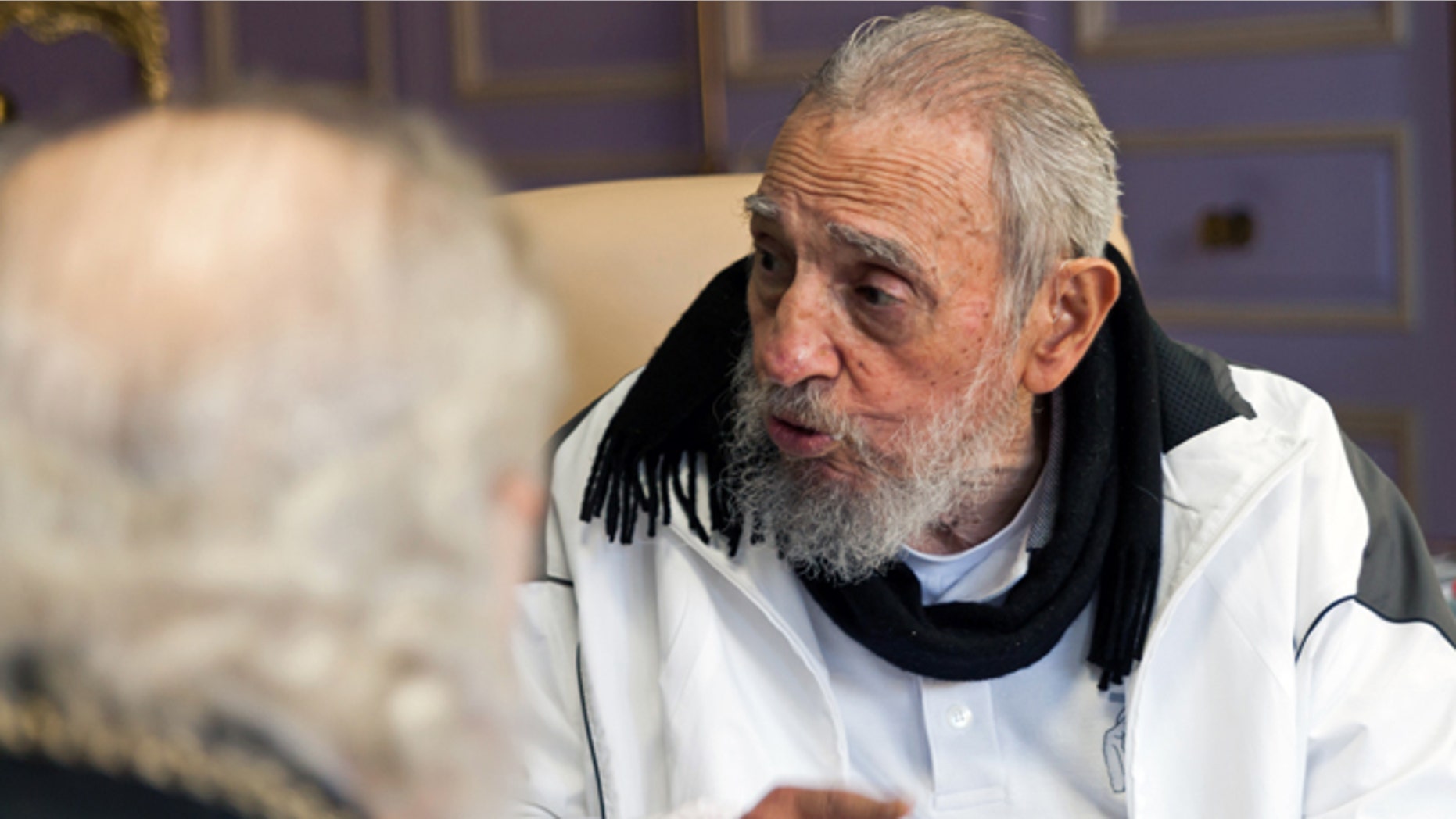 Fidel Castro during a February 2016 meeting with Russian Orthodox Patriarch Kirill.