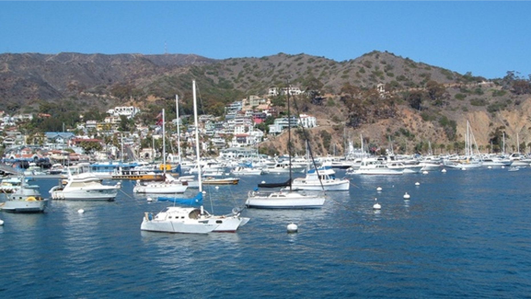 The blue waters off the coast of California's Catalina Island.