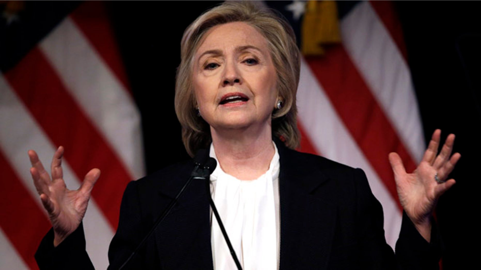 In this July 13, 2015, photo, Democratic presidential candidate Hillary Rodham Clinton speaks at a campaign event in New York. (AP Photo/Seth Wenig)