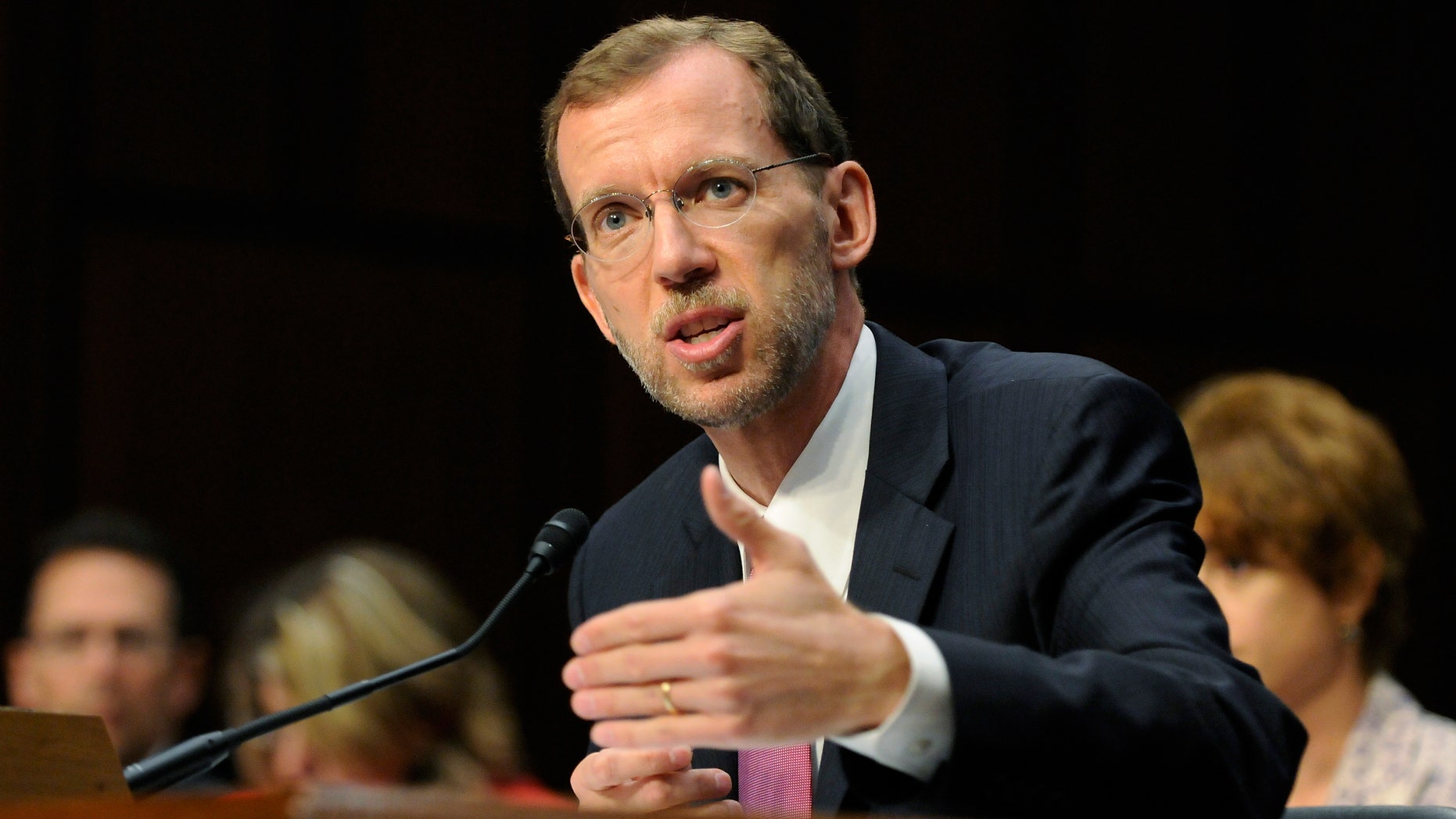 FILE: Congressional Budget Office Director Douglas Elmendorf delivers testimony before the first Joint Deficit Reduction Committee hearing on Capitol Hill in Washington.