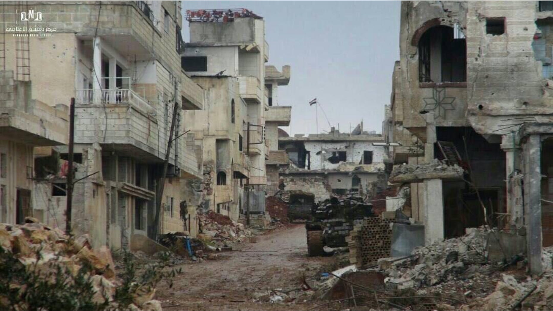 Syrian Regime tank this week in Al Manshia District of Daraa Syria, moving out under the terms of the U.S.-Russia orchestrated ceasefire in southwestern Syria.