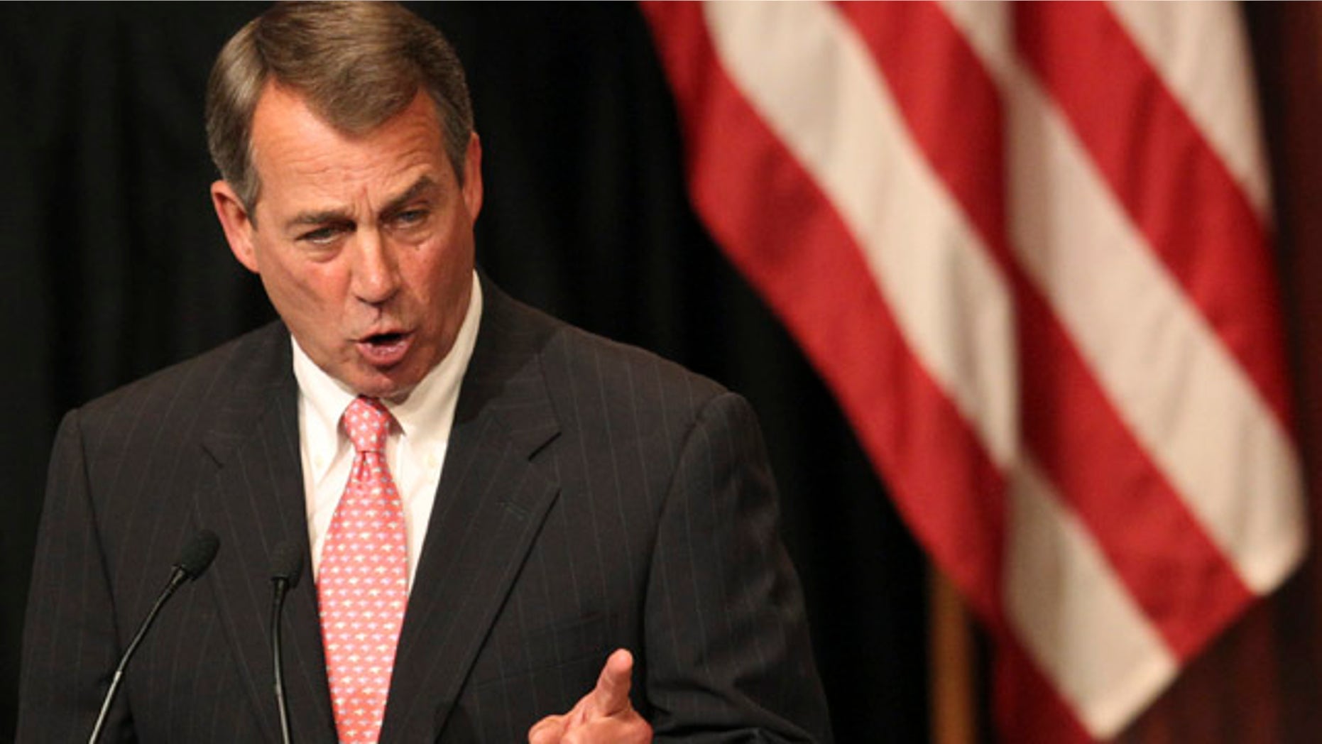 May 9: U.S. House Speaker John Boehner gestures as he addresses the Economic Club of New York