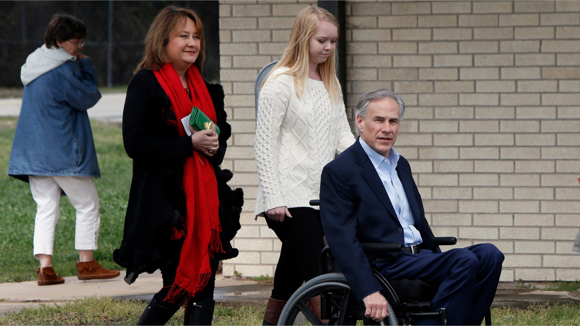 Republican candidate for governor, Texas Attorney General Greg Abbott and his wife Cecilia.
