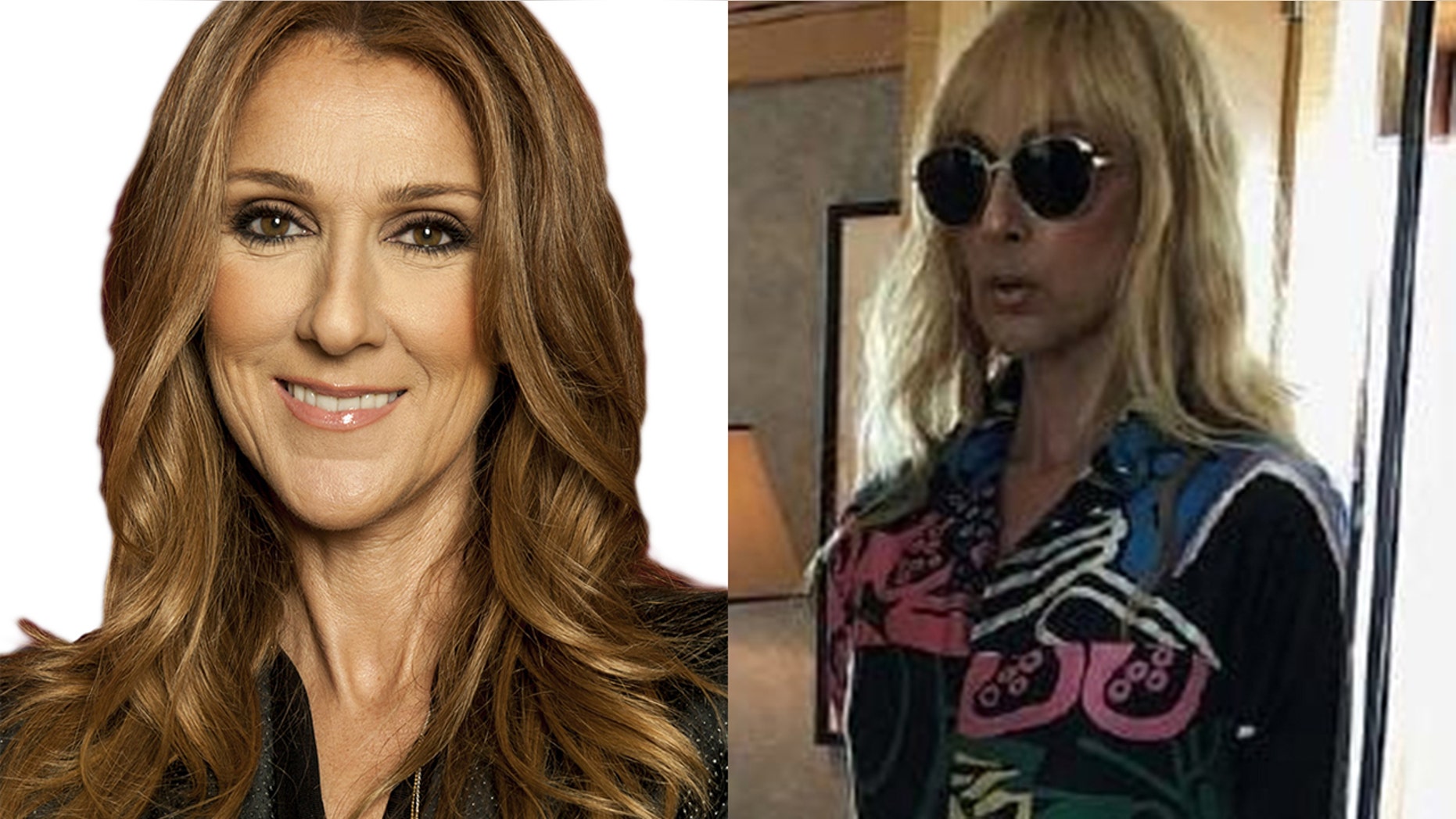 Celine Dion shocked fans with her new look, right.