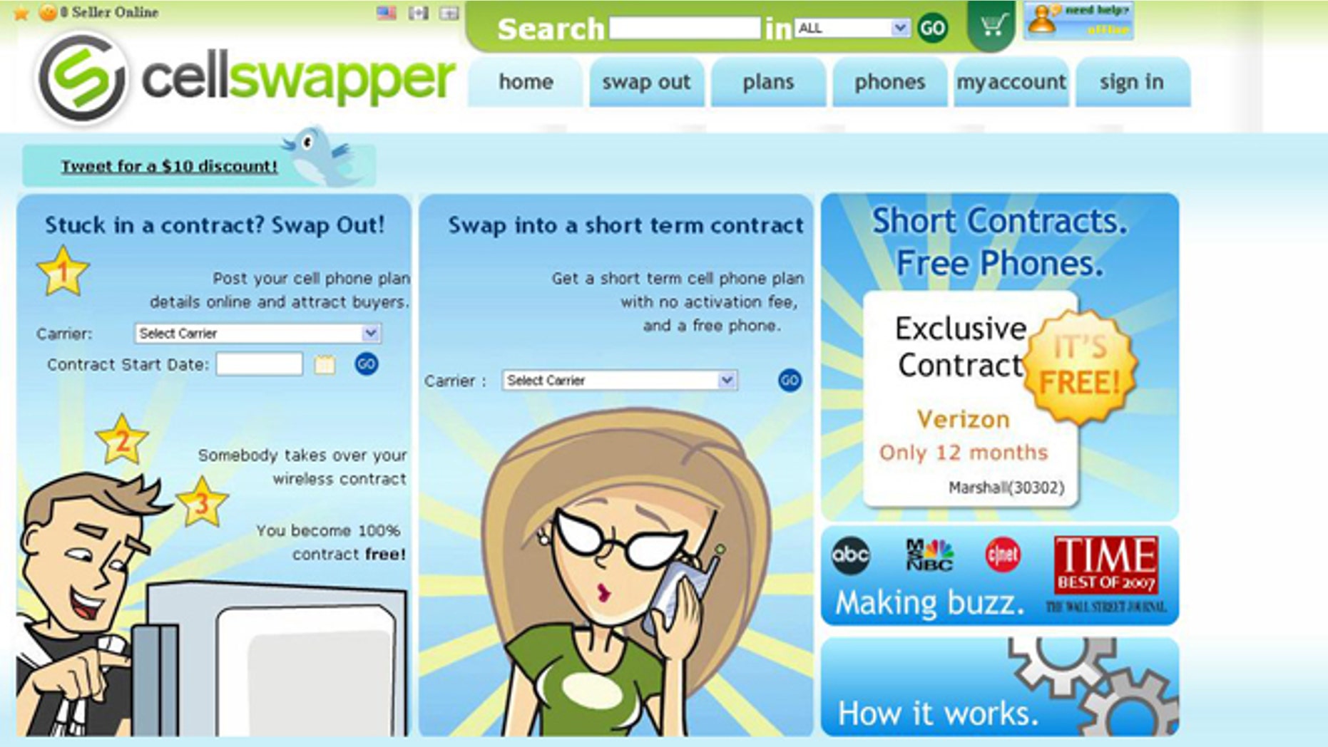 The CellSwapper website helps users stuck with a smartphone contract they can't seem to get out of.