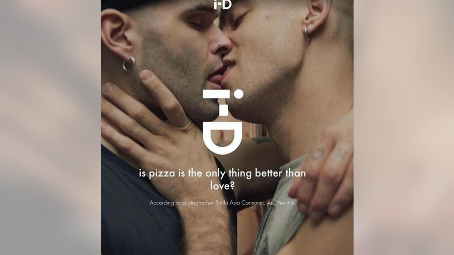 Instagram is facing heat for removing a photograph of two men, Jordan Bowen and Luca Lucifer, kissing.