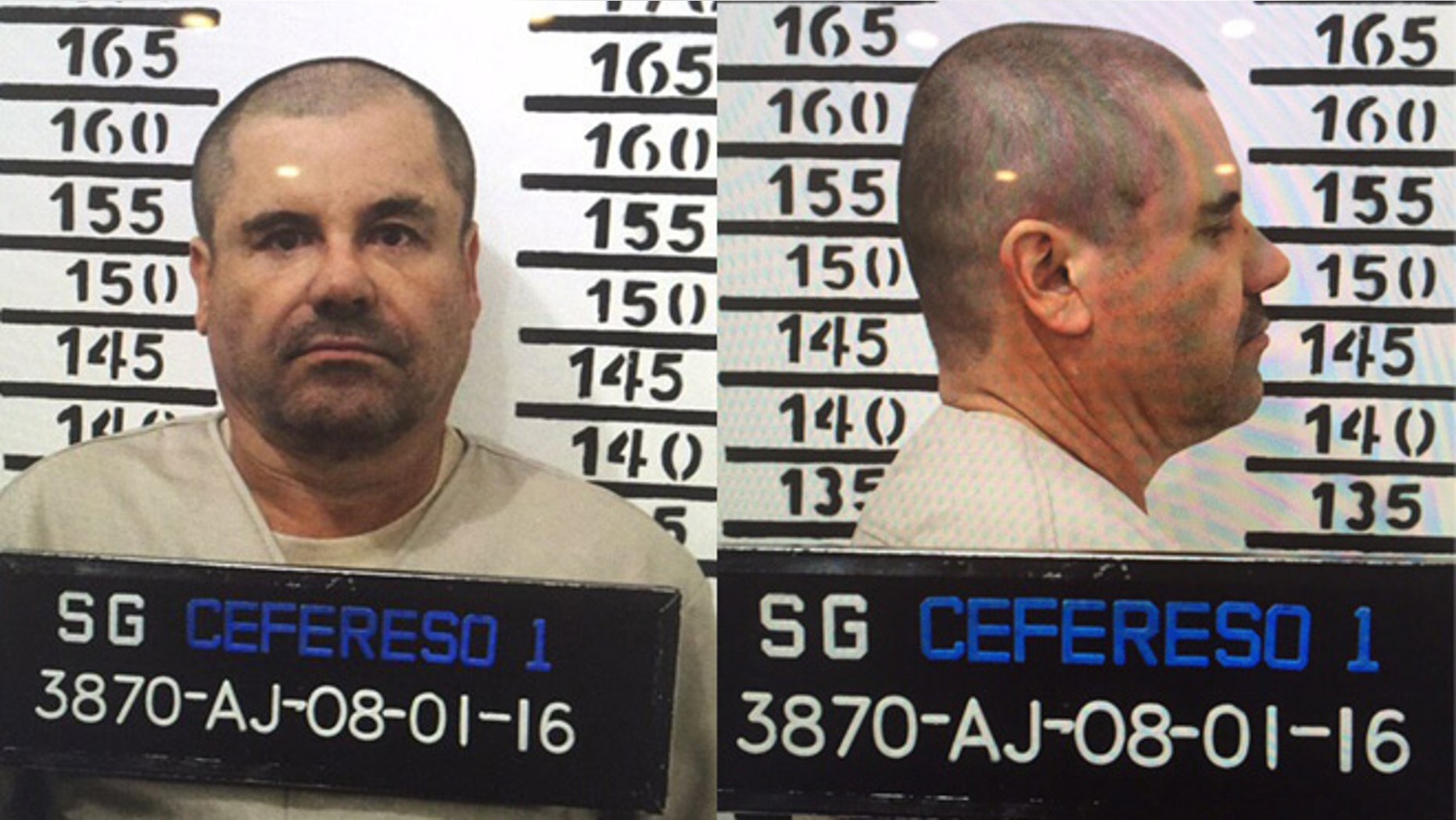 Joaquin "El Chapo" Guzman in his Jan. 8, 2016 prison mugshot.