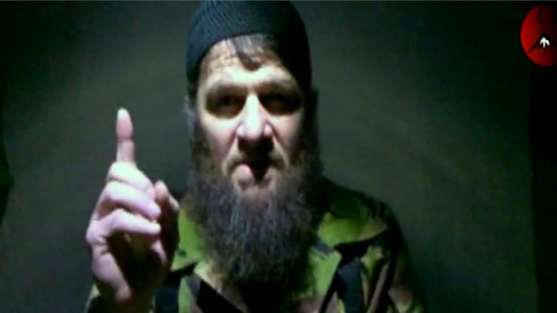 This image taken from video received late Monday, Feb. 7, 2011 by The Kavkaz Center, a website affiliated with Chechen rebels, shows insurgent leader Doku Umarov speaking in a video in which he claims responsibility for last month's deadly suicide bombing at Russia's largest airport.