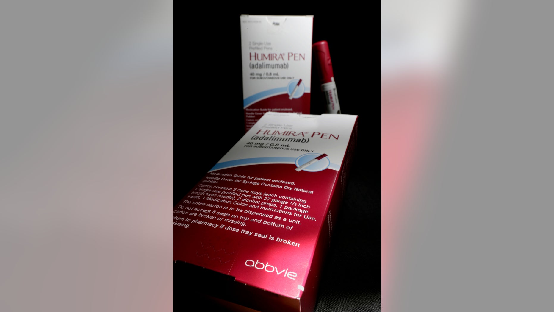 FILE - This Friday, July 18, 2014, file photo, shows AbbVie's signature drug Humira, in Houston. Humira, the second-biggest selling drug in the world, could soon get some cheaper competition in the U.S., after a federal panel, on Tuesday, July 12, 2016, endorsed an alternative version of the pricey injectable medication used to treat various inflammatory diseases. (AP Photo/David J. Phillip, File)