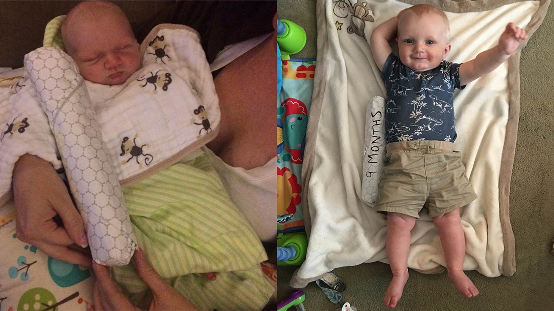 A father in Philly measured his baby's growth over a year by using cheesesteaks.