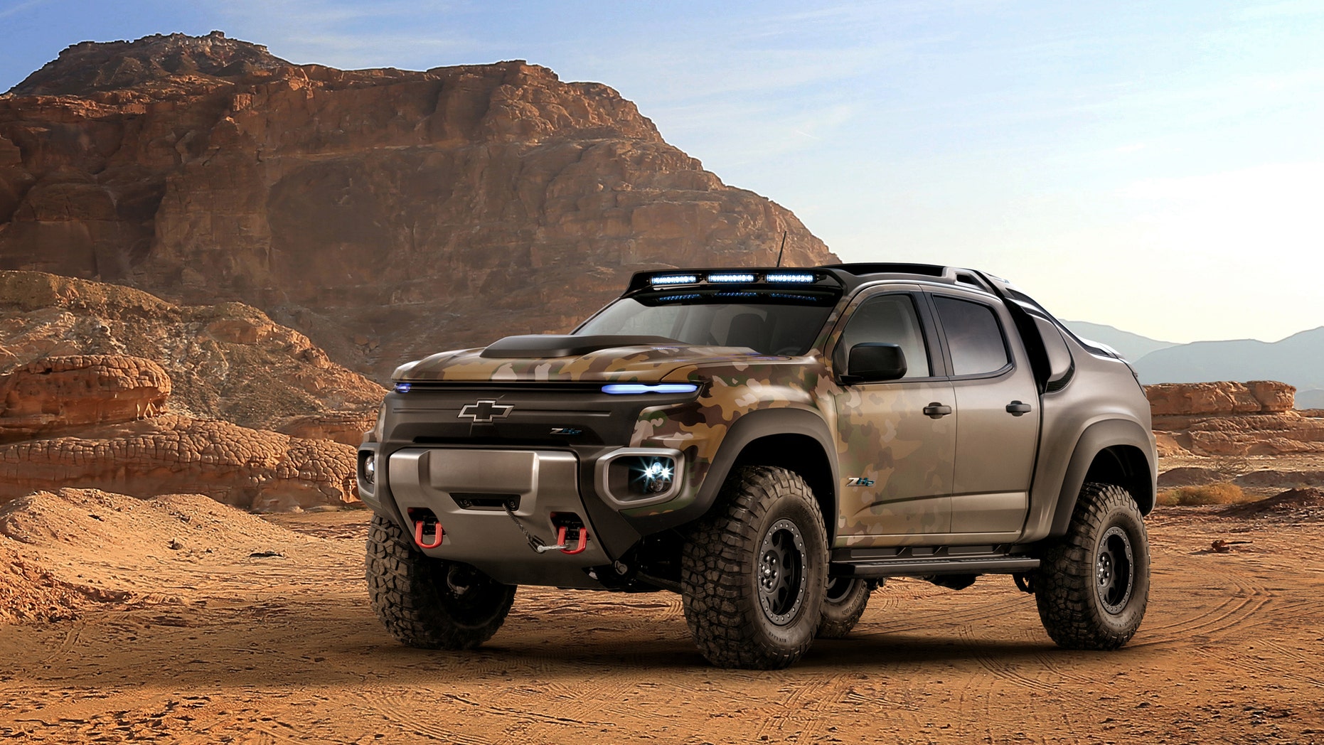 General Motors and the U.S. Army Tank Automotive Research, Development and Engineering Center (TARDEC) on Monday (Oct. 3) revealed the Chevrolet Colorado ZH2 fuel cell electric vehicle, a concept that marries fuel cell technology and its advantages of on-board water production, exportable electric power and near silent operation with extreme off-road capability.