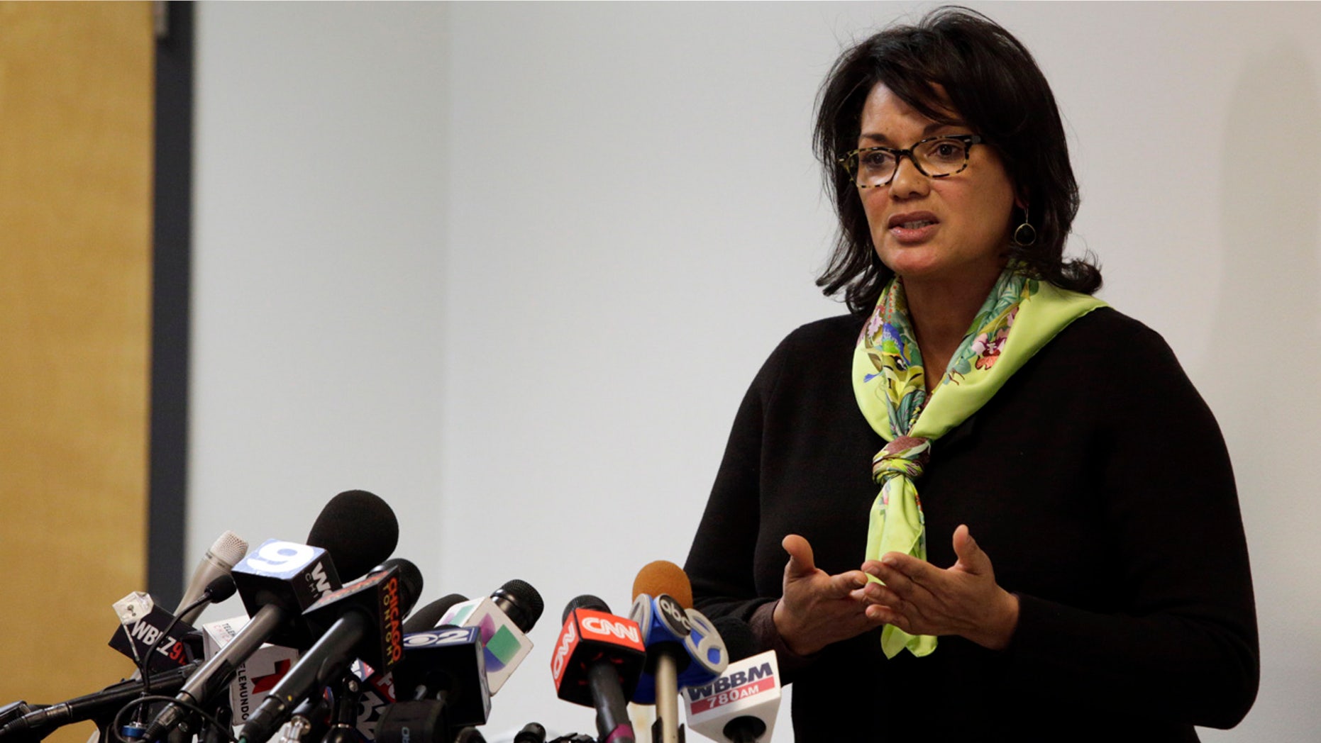Jan 4, 2016: Sharon Fairley, acting head of the Independent Police Review Authority, speaks at a news conference in Chicago (AP Photo/Teresa Crawford)