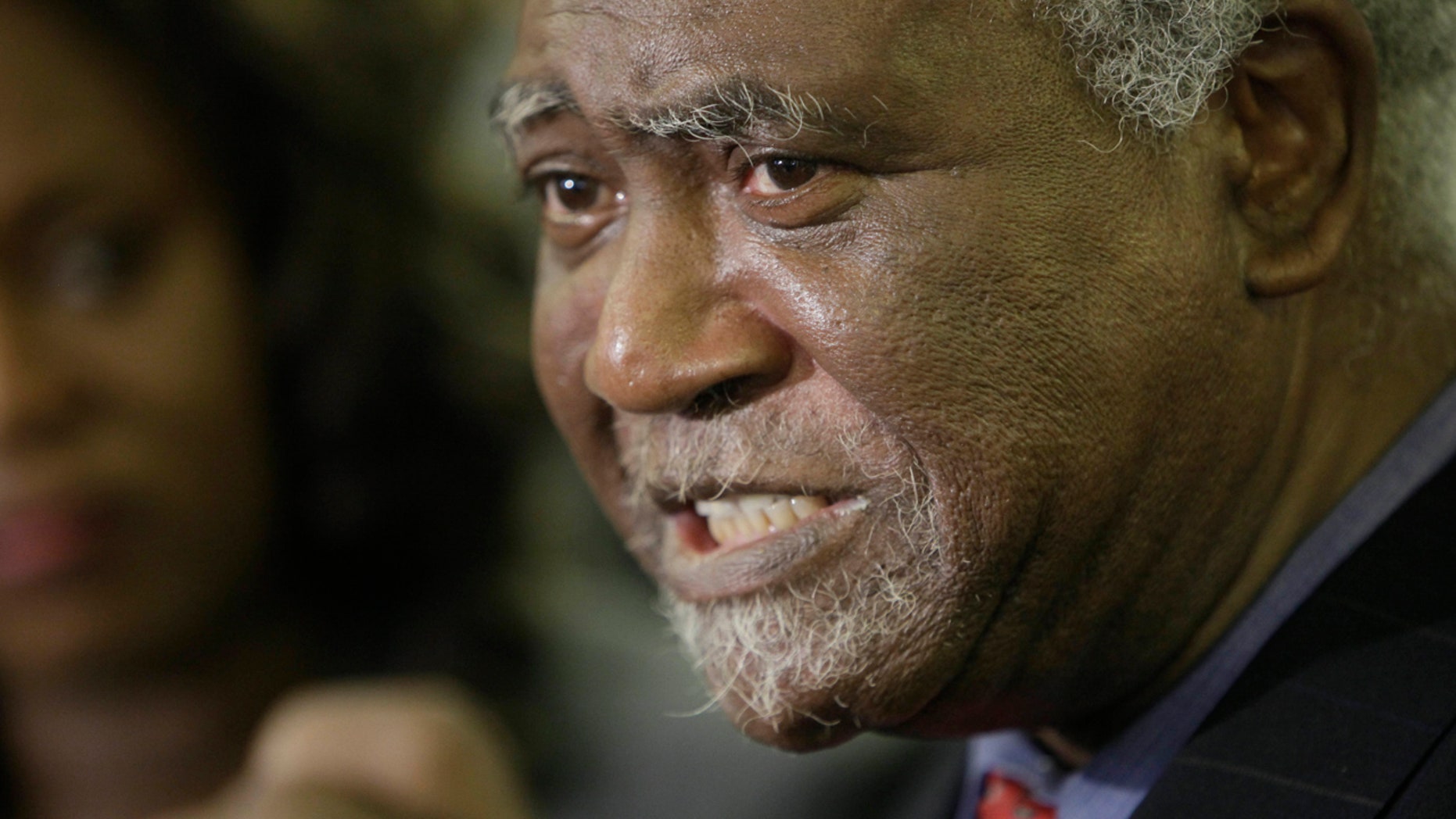 FILE - In this Nov. 9, 2009 file photo, U.S. Rep. Danny Davis, D-Ill. announces that he will run for re-election to this 7th congressional seat in Chicago.