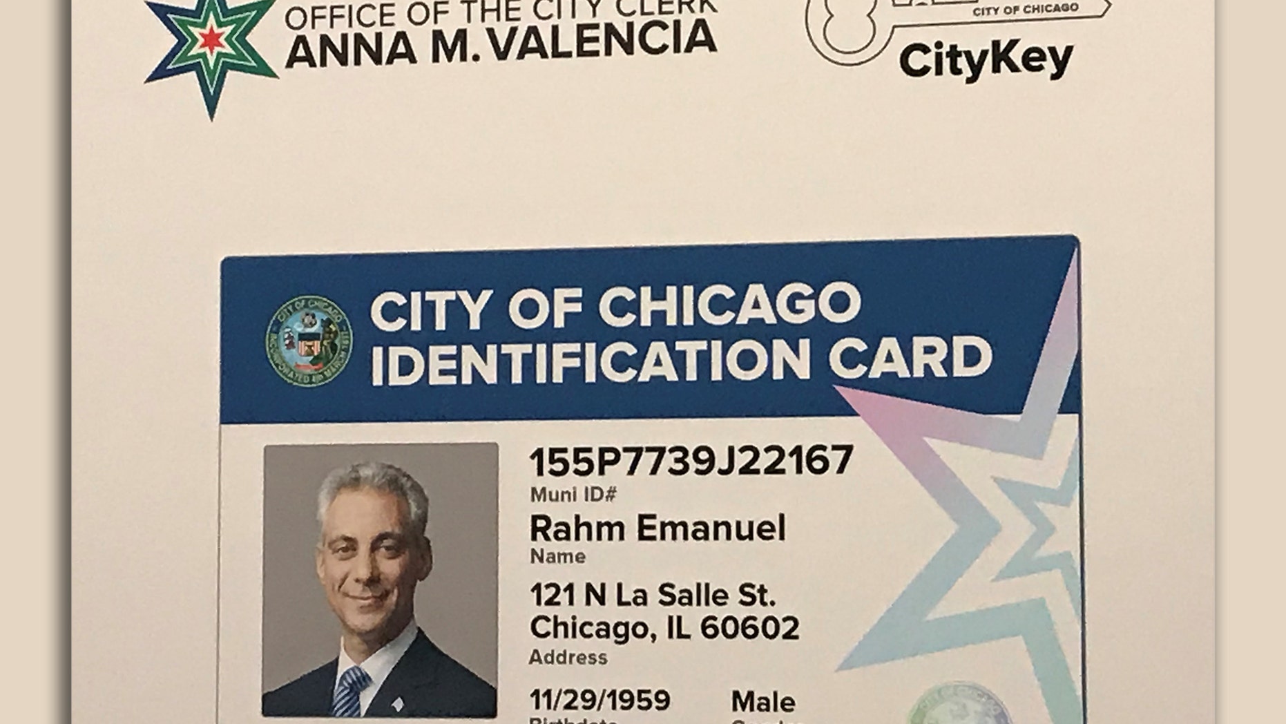 Chicago Mayor Rahm Emanuel has officially unveiled his city's new ID program.