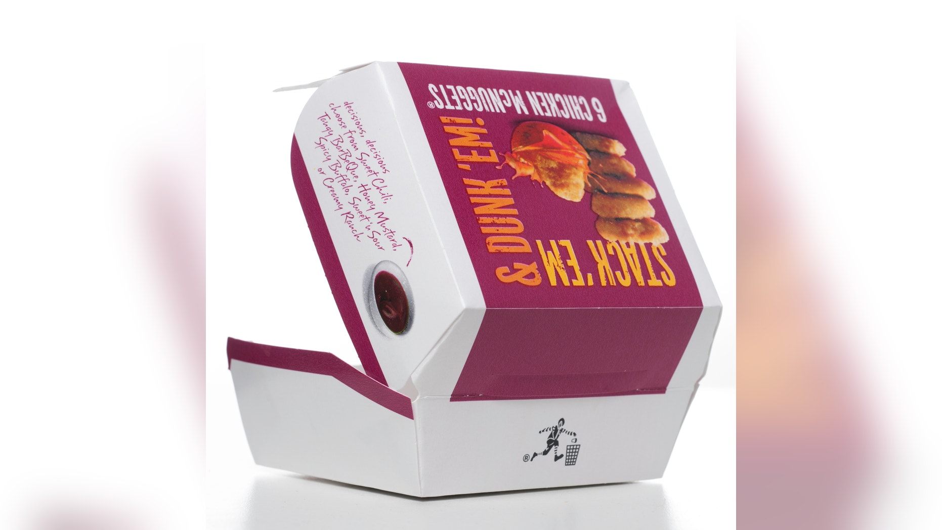 McDonalds 6 Chickens McNuggets box. McDonald's Corporation is the world's largest fast food chain.