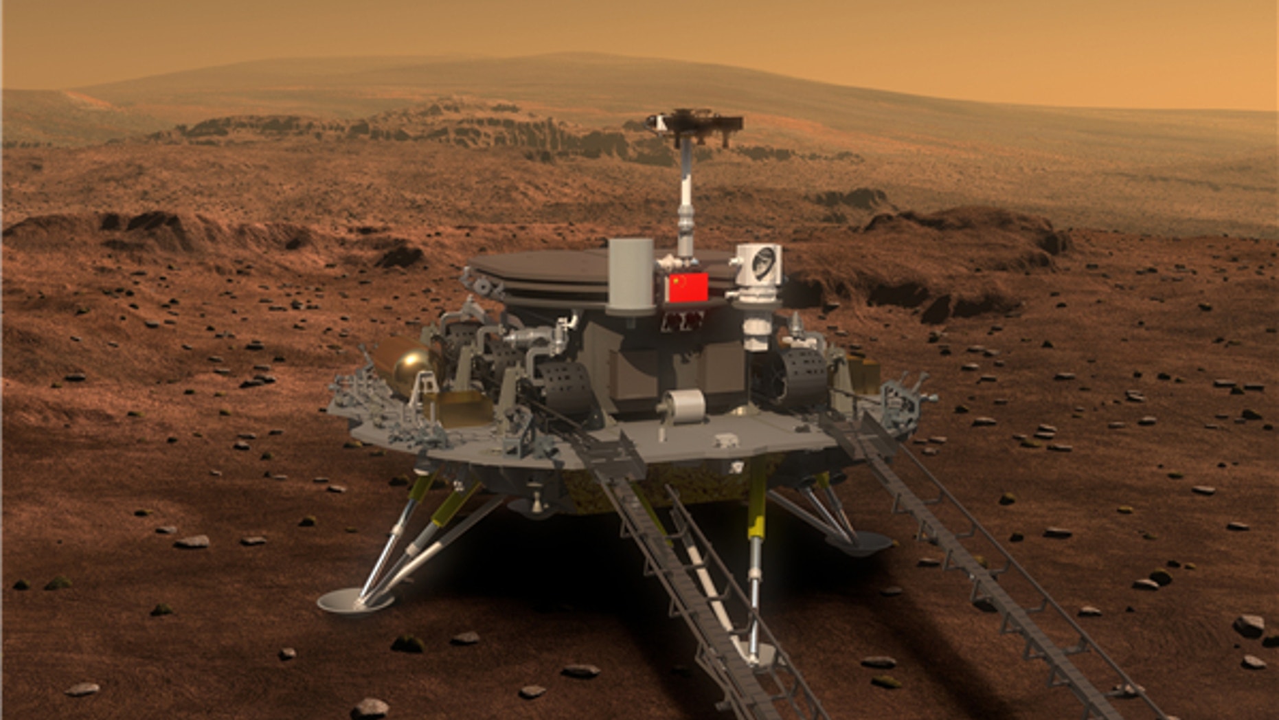 China's Mars lander and rover concept design (Xinhua).