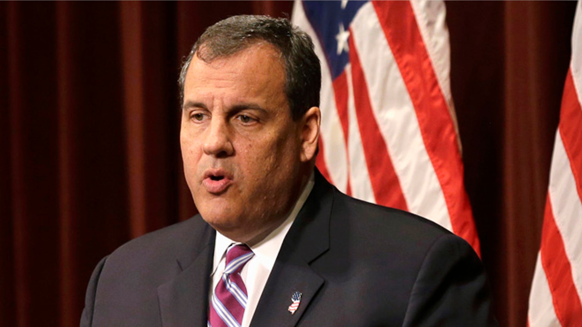 May 28, 2015: New Jersey Gov. Chris Christie speaks in Pemberton, N.J. Christie, who spent three years as president of his high school class, returned to his alma mater Tuesday to make his 2016 presidential announcement.