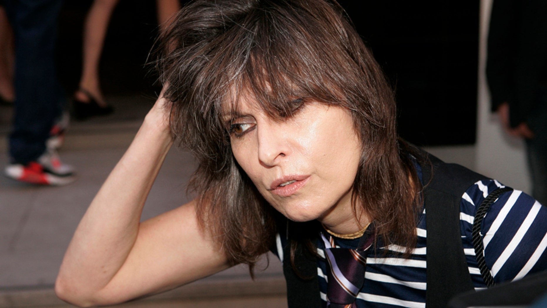 Rock singer Chrissie Hynde arrives at the first ever PETA (People for the Ethical Treatment of Animals) Europe humanitarian awards at the Stella McCartney fashion boutique in London,Britain June 28, 2006.