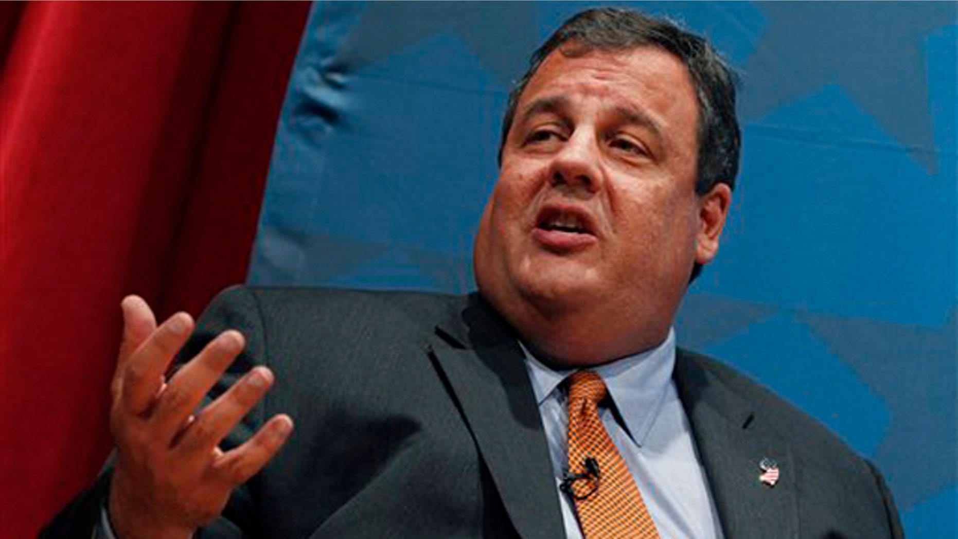 New Jersey Gov. Chris Christie answers a question at Rider University in Lawrenceville, N.J., Sept. 22.