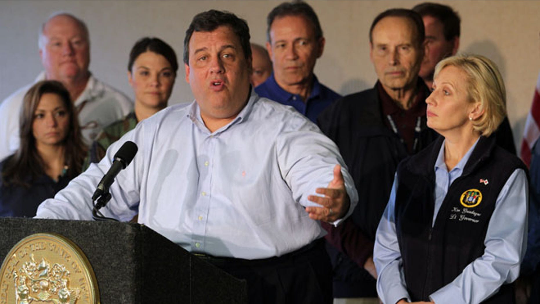 Nov. 12, 2012: New Jersey Gov. Chris Christie speaks at a news conference on Hurricane Sandy recovery efforts.