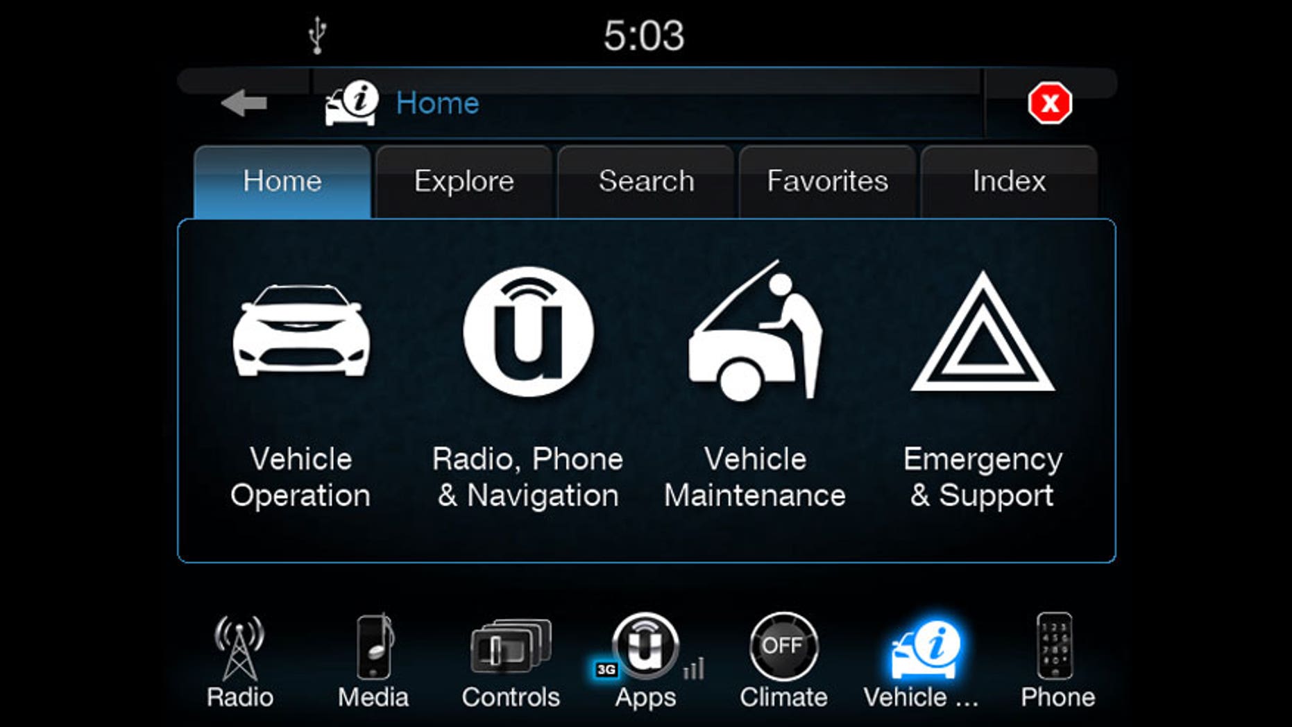 Chrysler Pacifica Uconnect