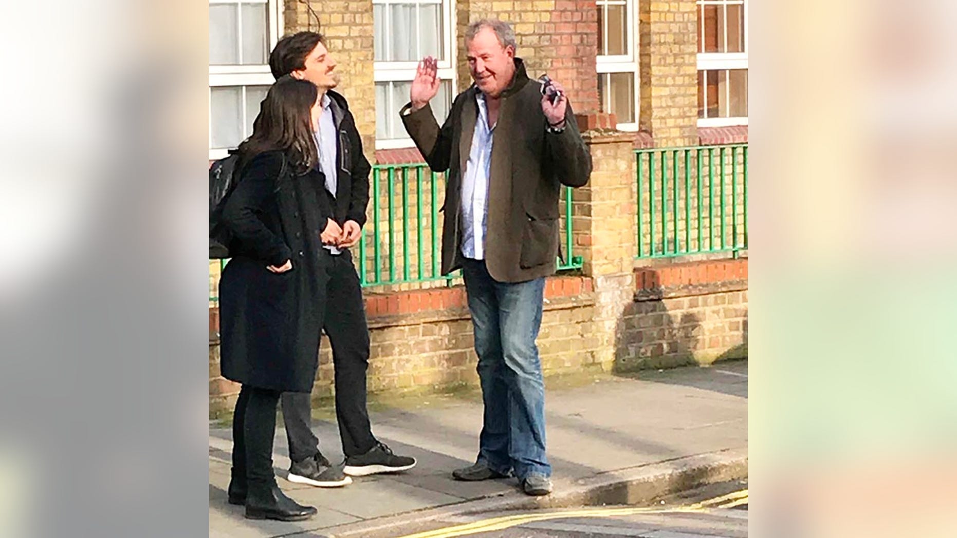 **ONLINE EMBARGO UNTIL 6PM BST APRIL 8, 2018**
Petrolhead Jeremy Clarkson ran into a bit of trouble when his SUV broke down on a London street - and had to call a recovery truck. See SWNS story SWCLARKSON. Jeremy Clarkson may once have driven to the North Pole on Top Gear but the motorhead was stranded on a London street when his SUV broke down. The presenter, 57, hopped out of his vehicle in Rotherhithe, south east London, and was forced to wait until the RAC arrived at 5.45pm. An onlooker said: âHe was standing in front of the car talking to two people on the street. âThere were two RAC attendants checking his vehicle. The engine lid was open and they were sorting it out.â