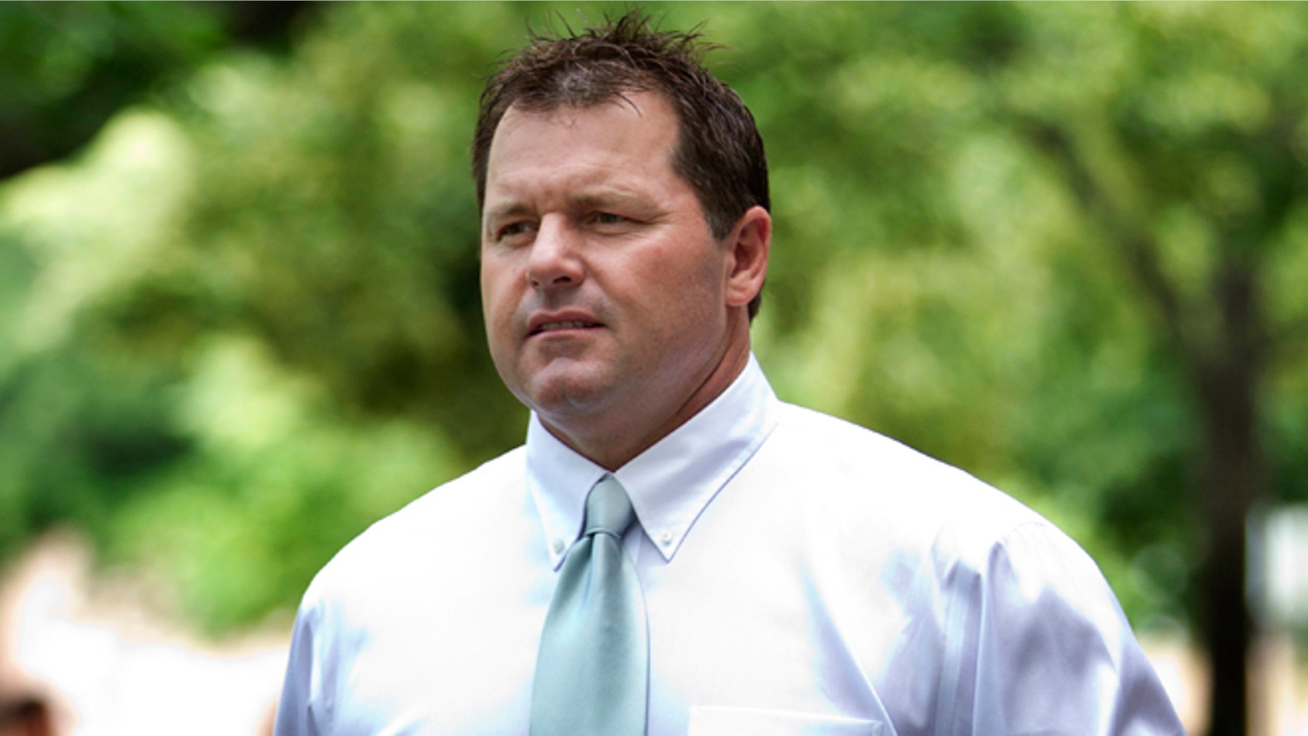 May 23, 2012: Former Major League Baseball pitcher Roger Clemens arrives at federal court in Washington.