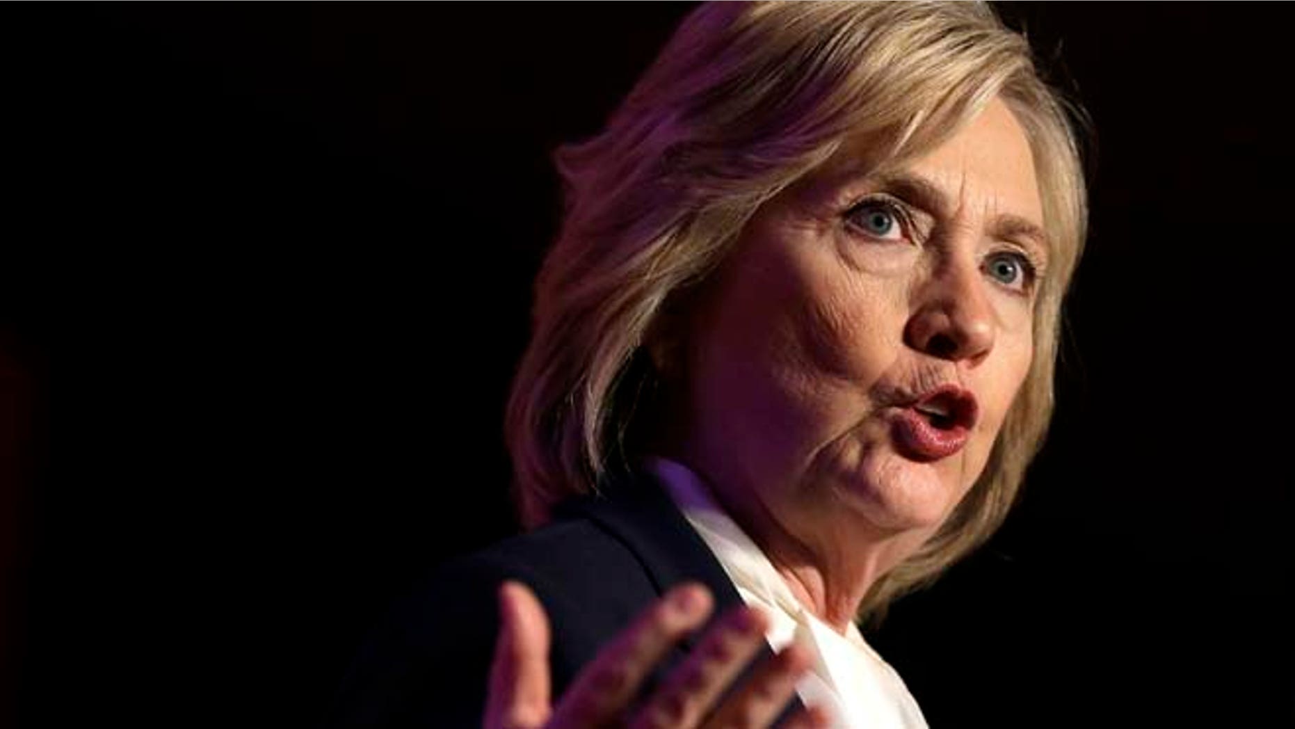 Democratic presidential candidate Hillary Clinton addresses an audience during an event Sunday, Jan. 10, 2016, in Hooksett, N.H., during which Planned Parenthood endorsed Clinton in the presidential race. The endorsement by the group's political arm marks Planned Parenthood's first time wading into a presidential primary. (AP Photo/Steven Senne)