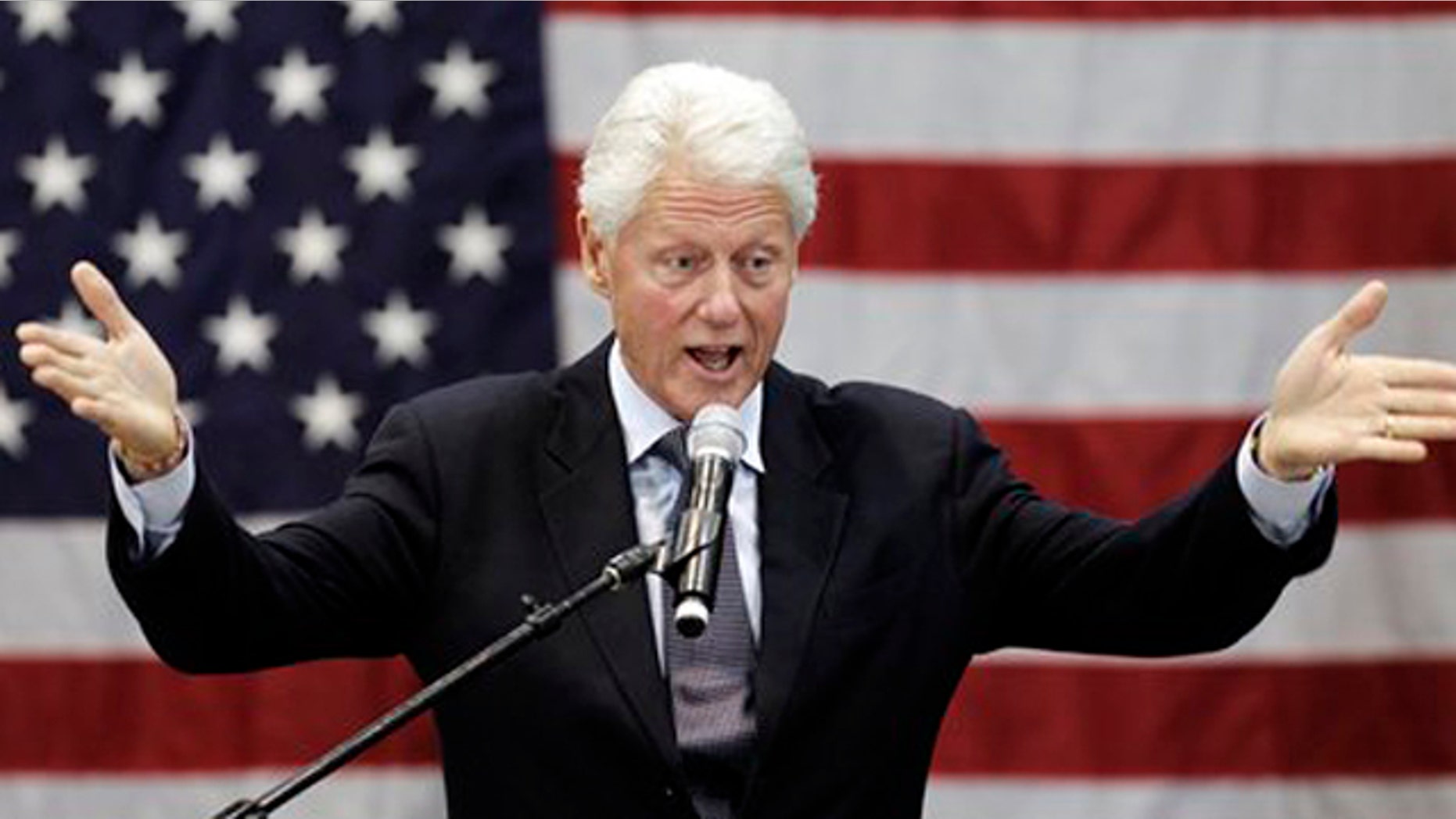 Former President Bill Clinton speaks at a rally for Ohio Democratic Gov. Ted Strickland Tuesday, Sept. 14, 2010, in Cleveland. Clinton said Strickland has created an award-winning economic development program for Ohio and should be re-elected. (AP Photo/Tony Dejak)
