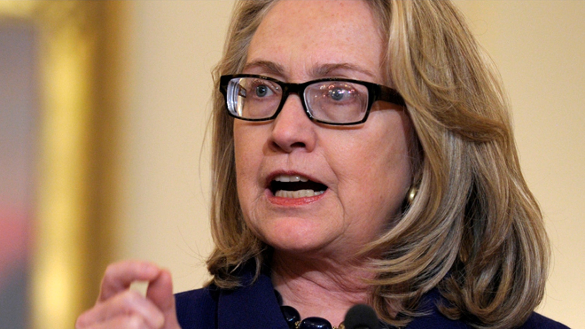 FILE: Jan. 18, 2013: Then-Secretary of State HillaryClinton talks at the State Department, in Washington, D.C.