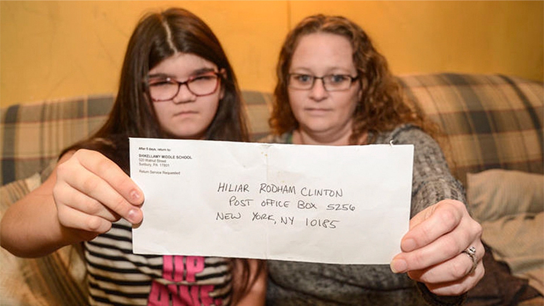 A Pennsylvania teacher said he intentionally misspelled Hillary Clinton's name in a letter written by his 11-year-old student.