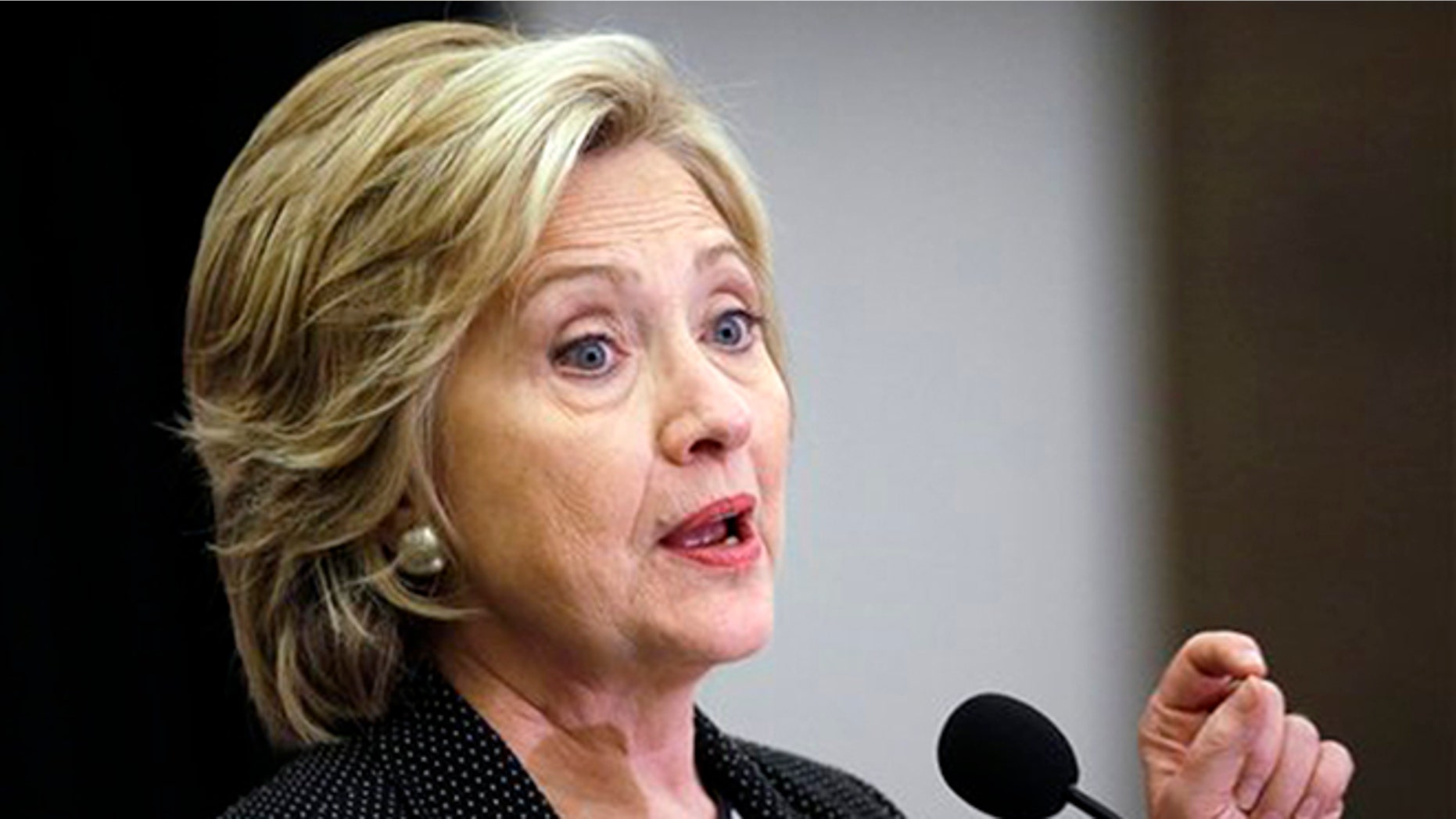 In this Sept. 10, 2015, photo, Democratic presidential candidate Hillary Rodham Clinton speaks at the University of Wisconsin-Milwaukee in Milwaukee. (AP Photo/Morry Gash)