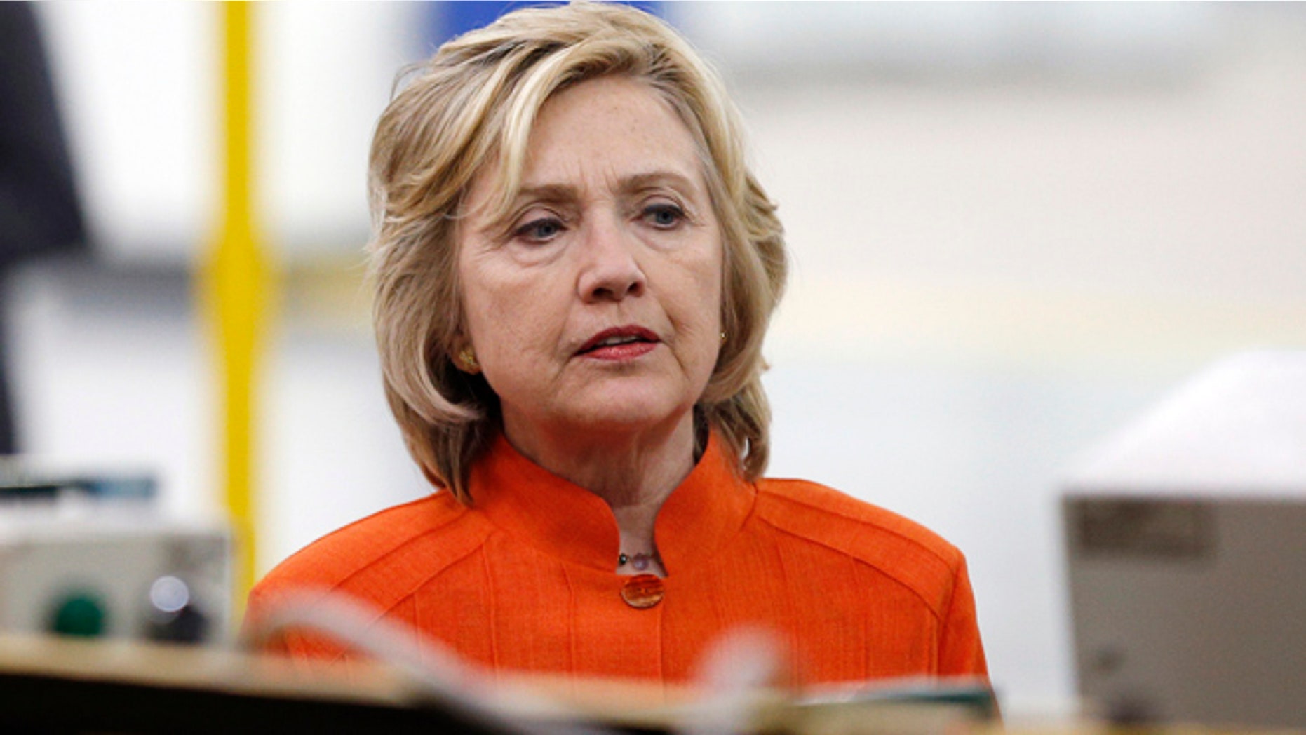 Aug 18, 2015: Democratic presidential candidate Hillary Rodham Clinton tours the Carpenters International Training Center in Las Vegas. (AP)