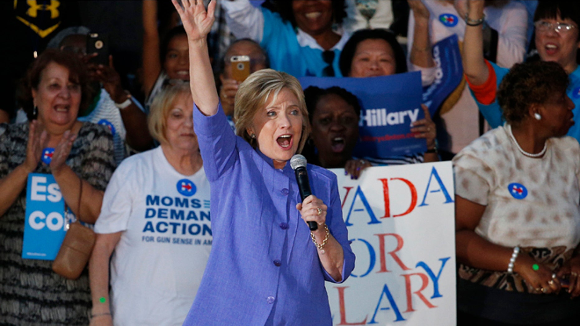 Oct. 14, 2015: Democratic presidential candidate Hillary Rodham Clinton speaks at a rally in Las Vegas. (AP)