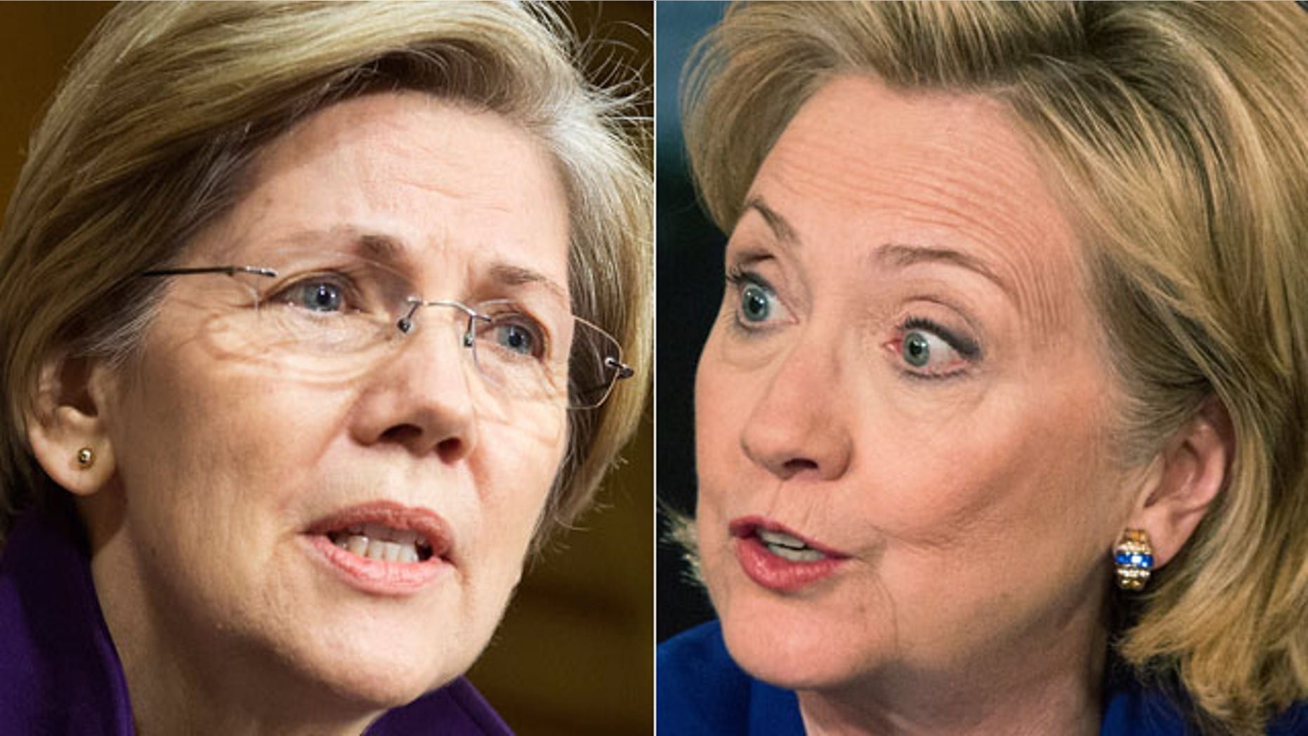 Sen. Elizabeth Warren, left, and Hillary Clinton.