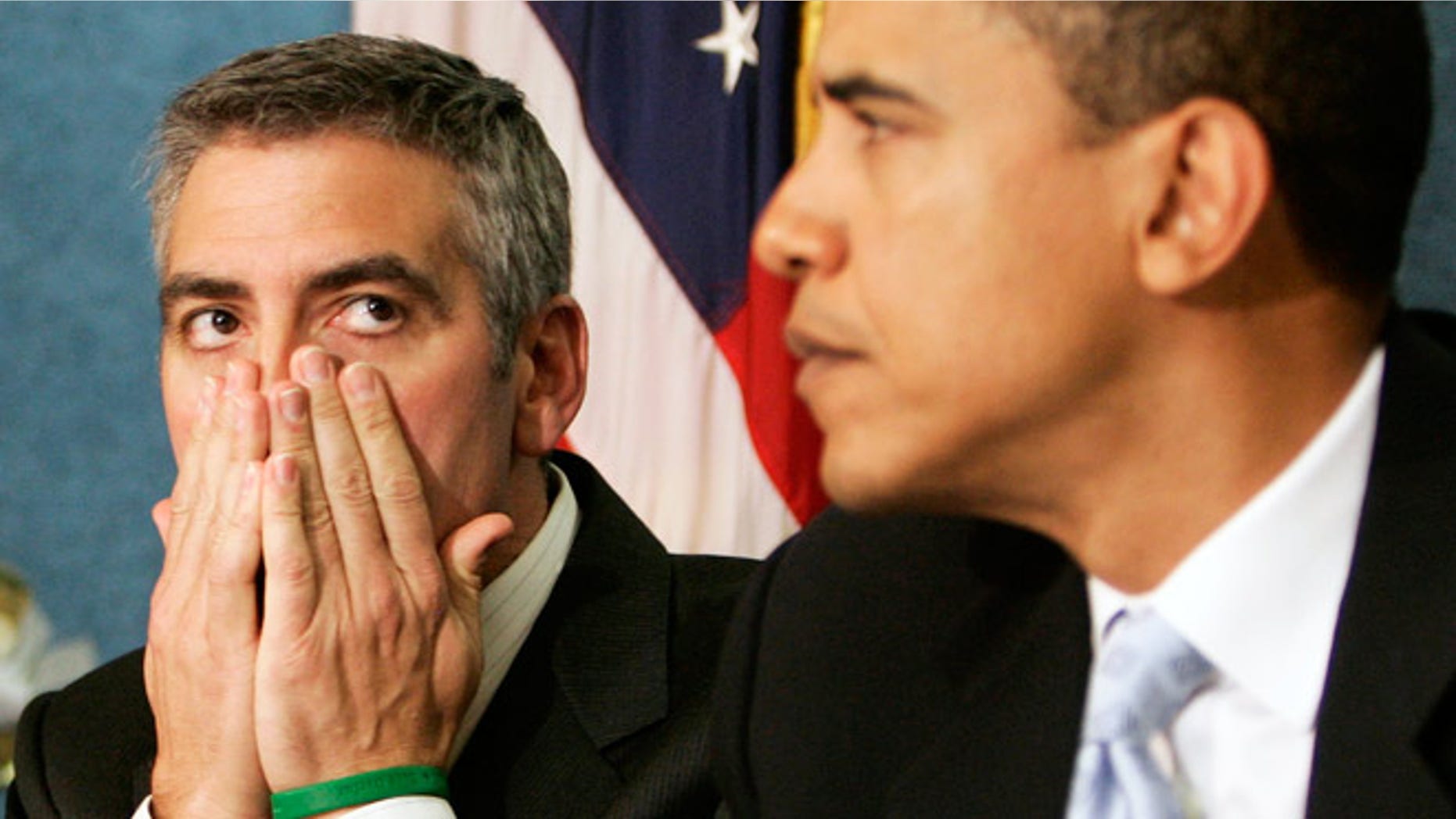 George Clooney with then Senator Barack Obama in 2006.