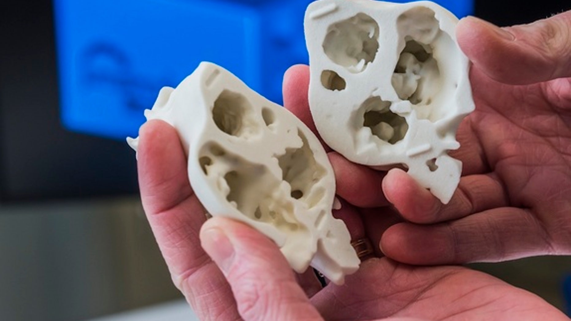 A close-up of the 3D printed heart