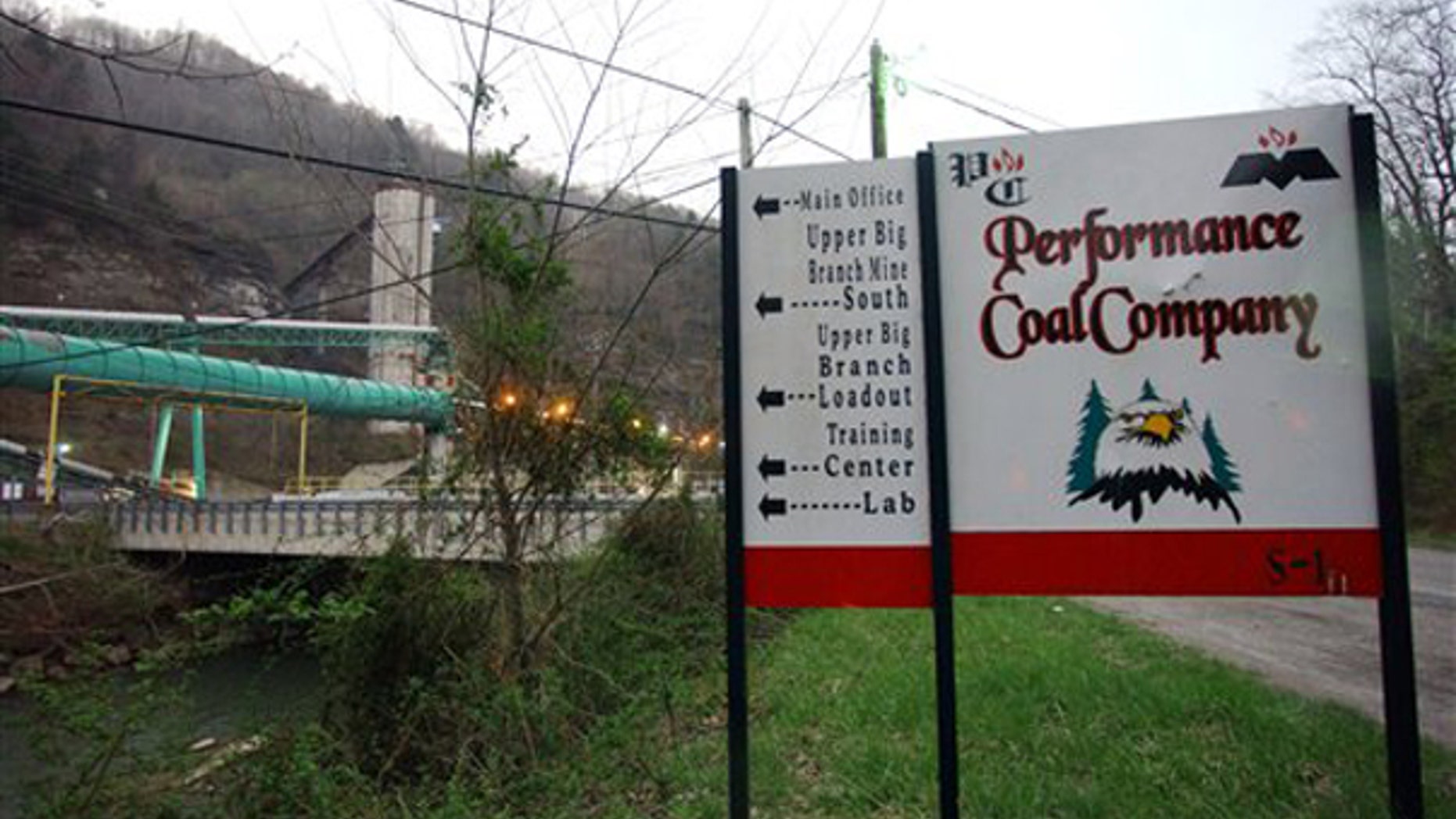 Shown here is a view of the tipple near the scene of a mine explosion at the Upper Big Branch Mine in Montcoal, W.Va., April 5. (AP Photo)