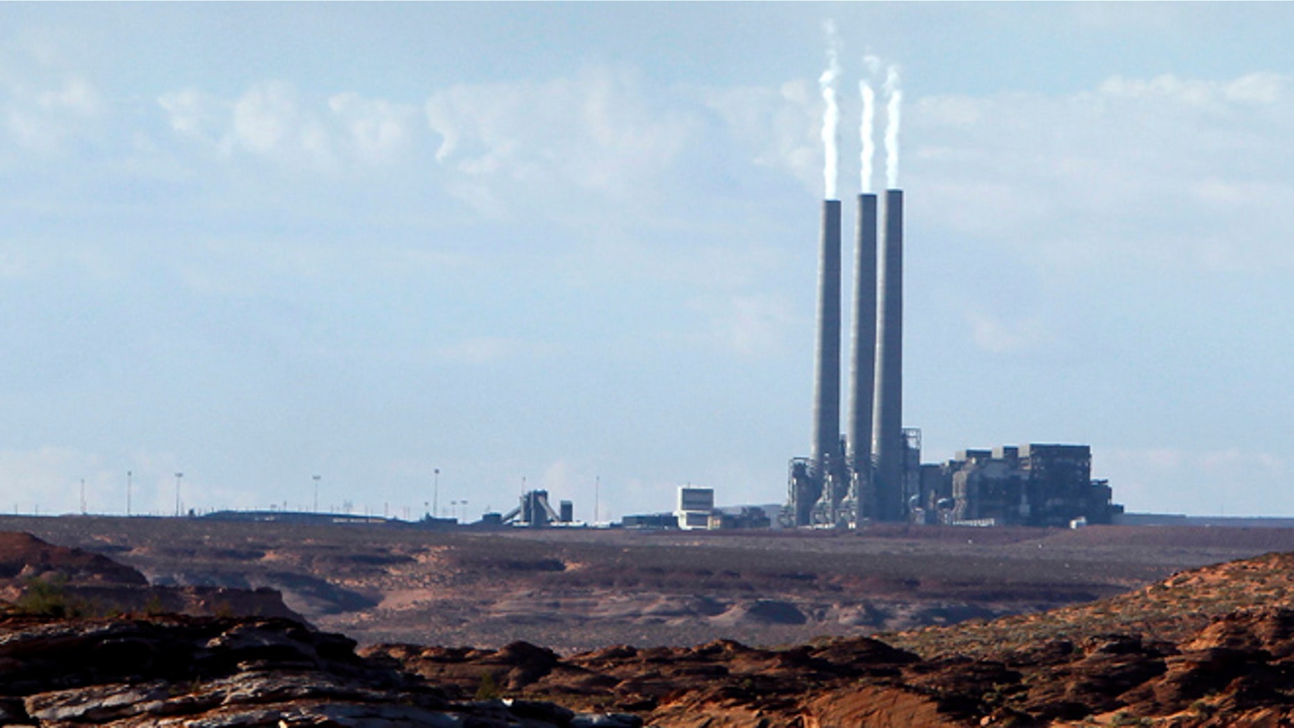 Sept. 4, 2011: Shown here is the main plant facility at the Navajo Generating Station, as seen from Lake Powell in Page, Ariz.
