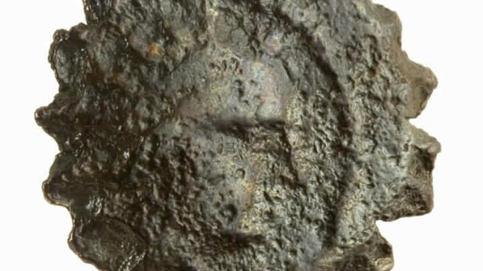 The ancient coin found at Jerusalem's Tower of David (Tower of David Museum).